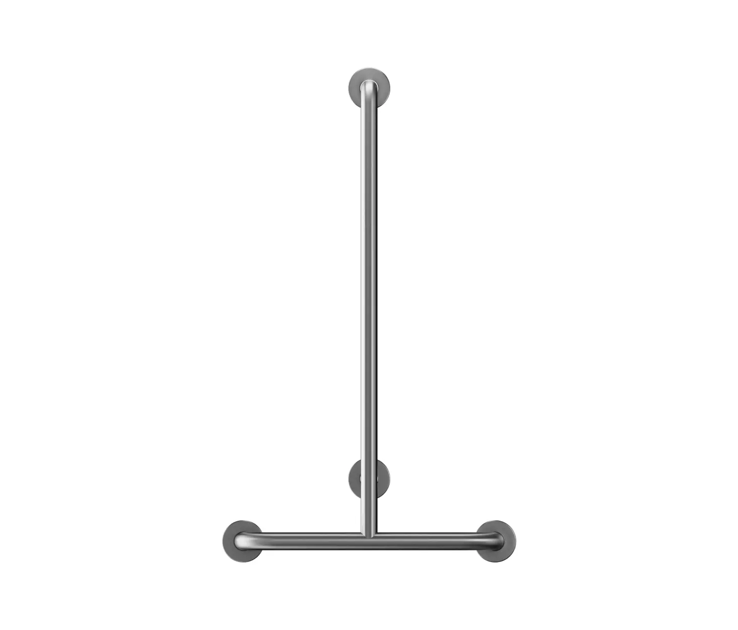 Duten - Stainless steel T shaped Ø32mm grab rail, 4 point fixation