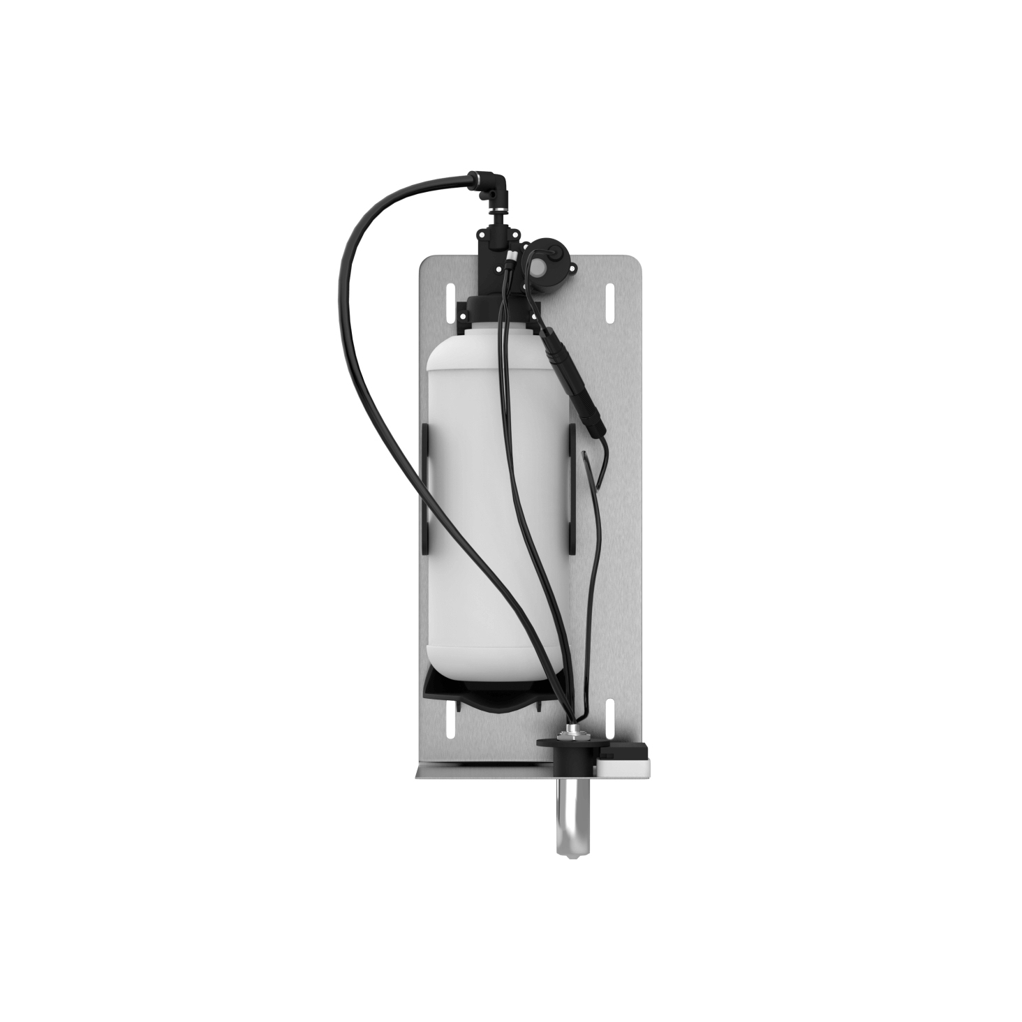 Mostra il prodotto Behind mirror touch-free soap dispenser, for opening unit del produttore Duten