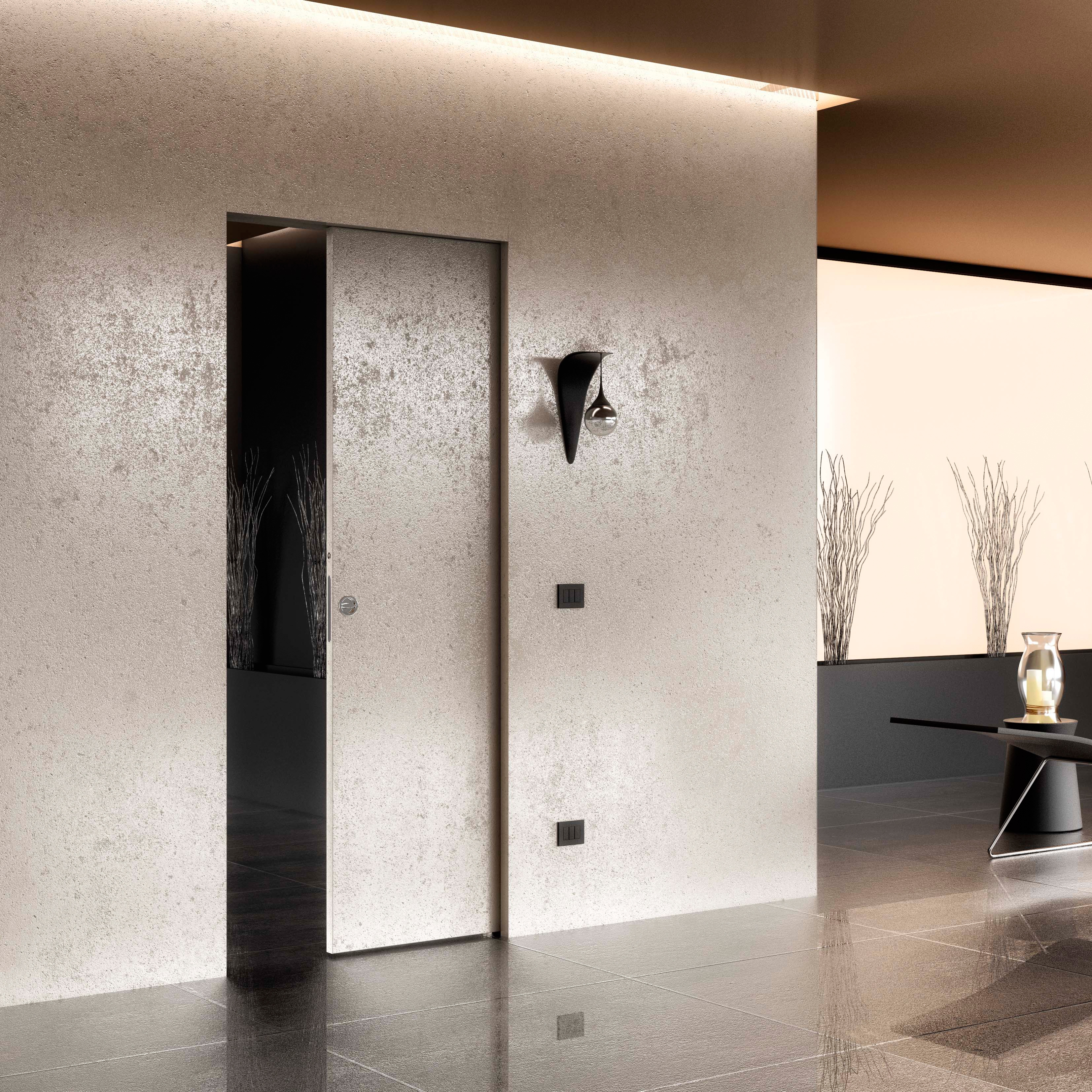 Display product ABSOLUTE ENERGY Frameless sliding system with boxes for wall spotlights from manufacturer Ermetika