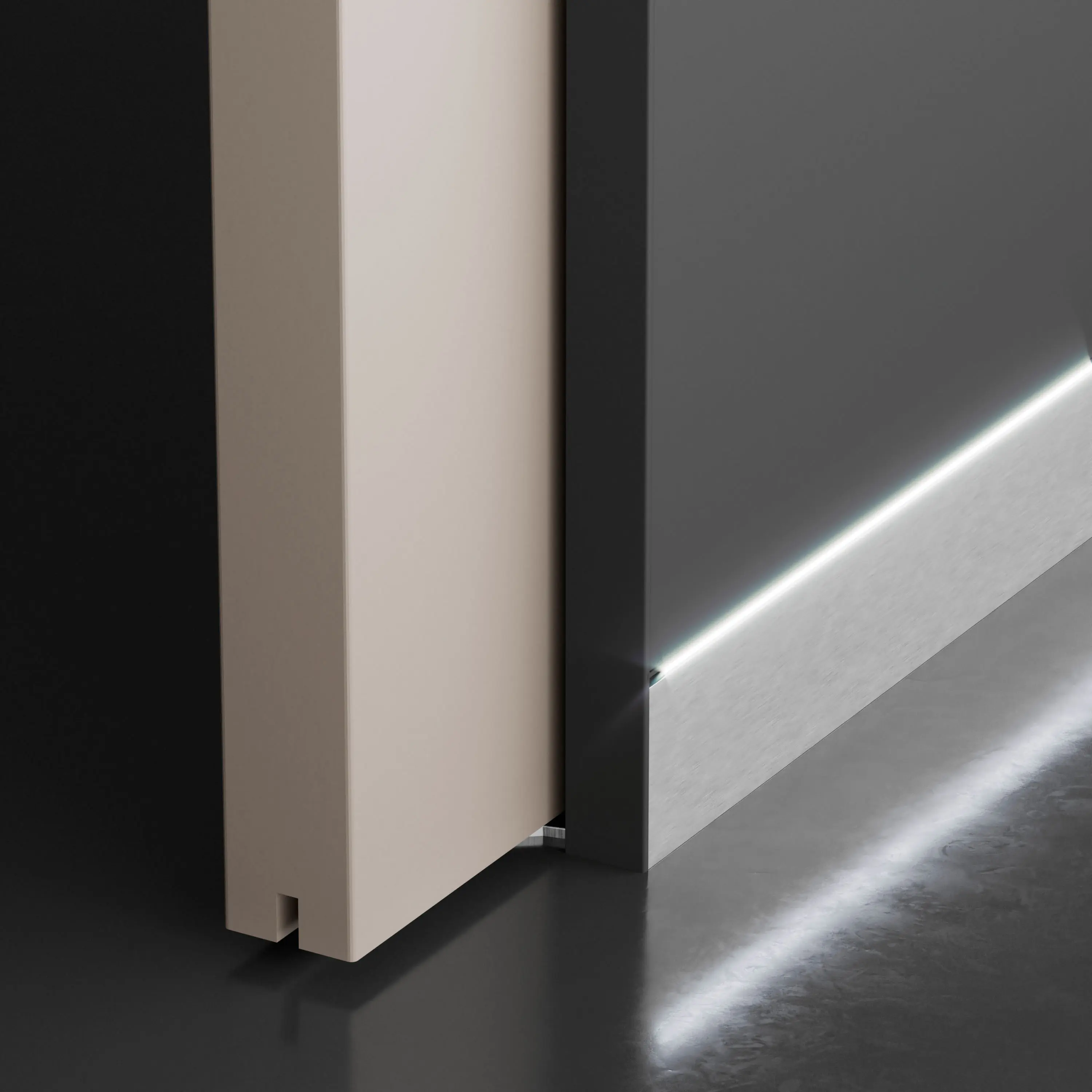 Ermetika - ABSOLUTE RUSH Flush baseboard skirting
