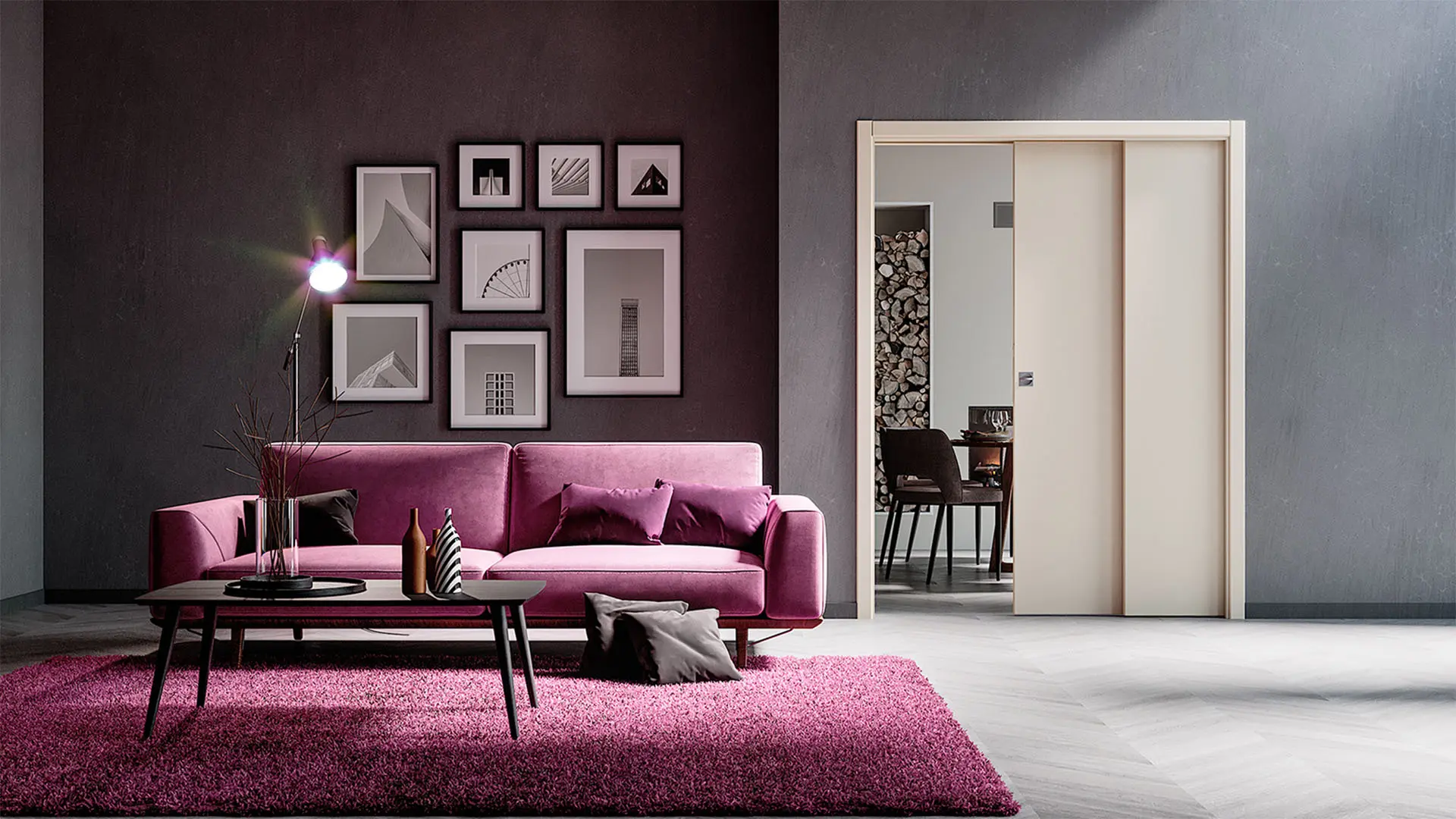 Ermetika - STAFFETTA Classic sliding system for overlapping panels