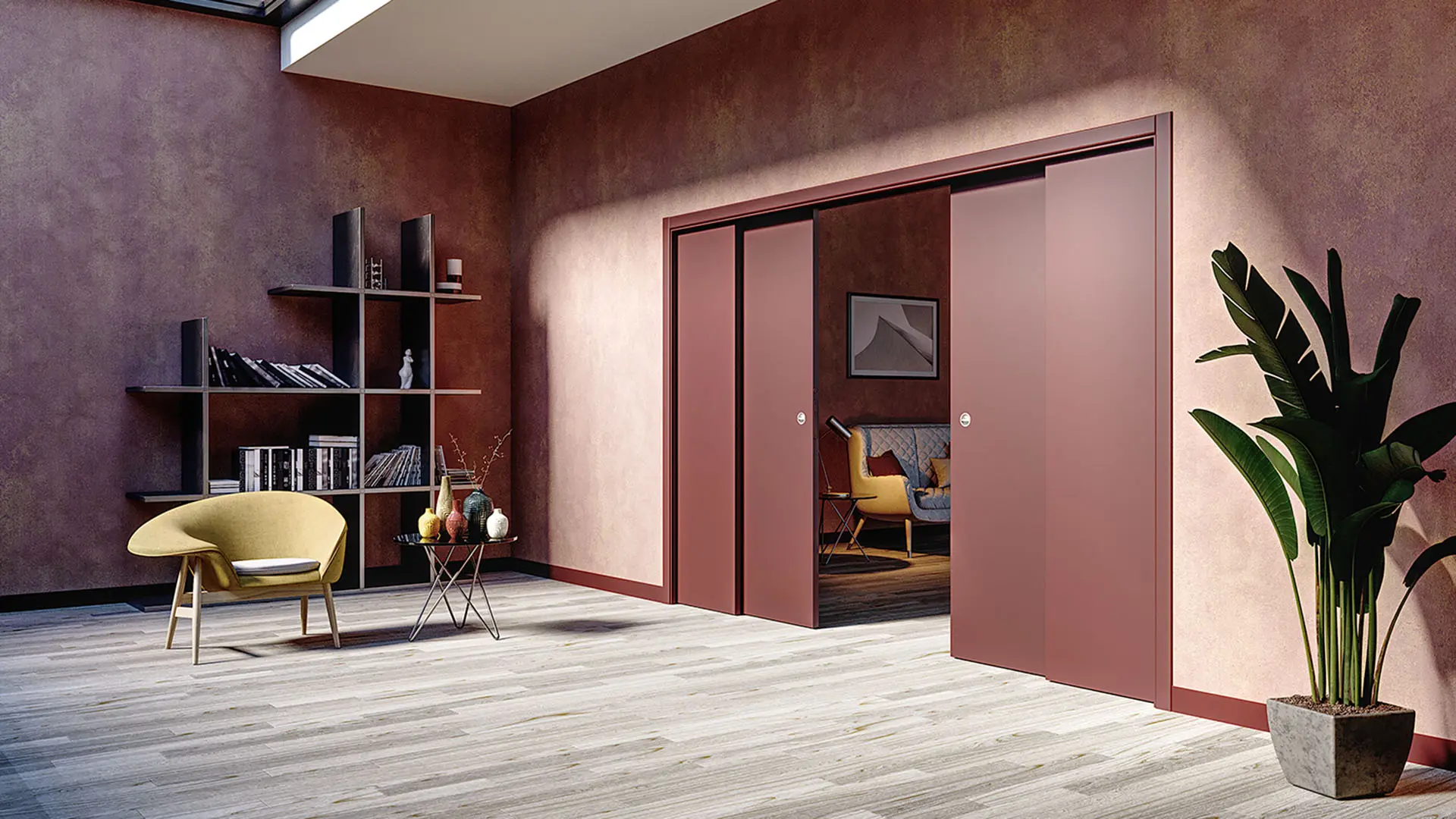 Ermetika - STAFFETTA Classic sliding system for overlapping panels