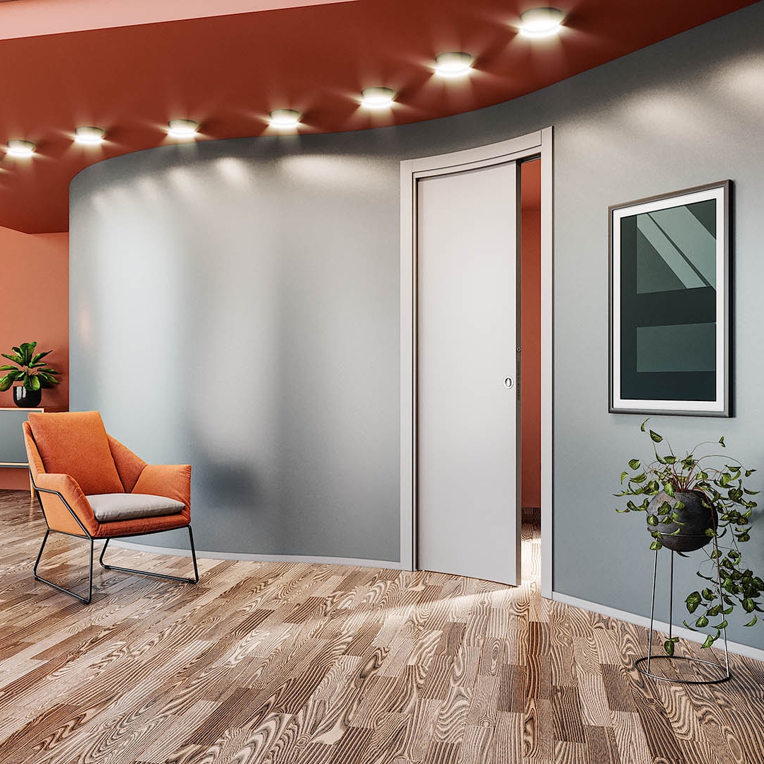 Display product ARKIMEDE Curved sliding system from manufacturer Ermetika