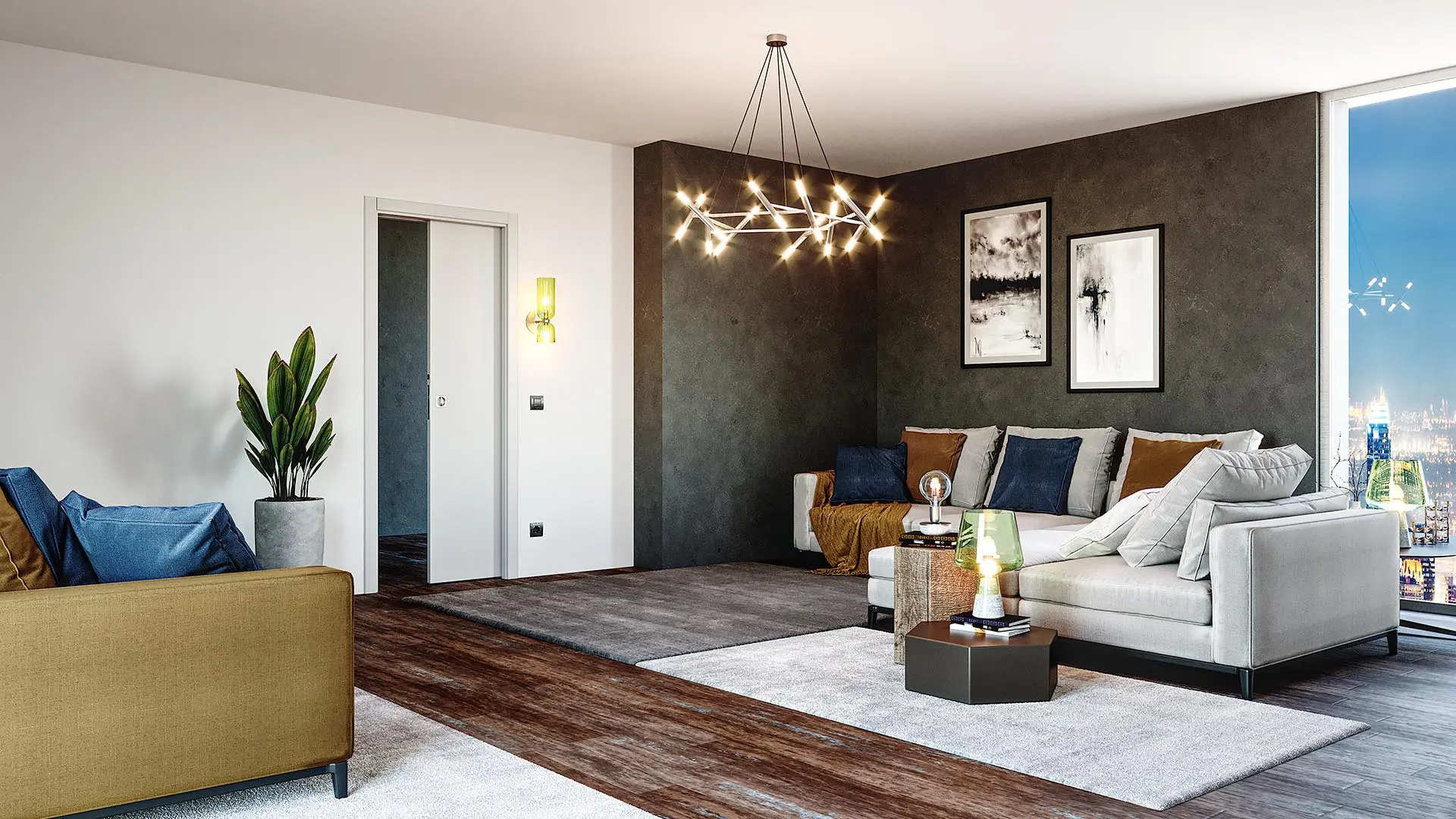 Ermetika - LUMINOX Sliding system with boxes for wall spotlights