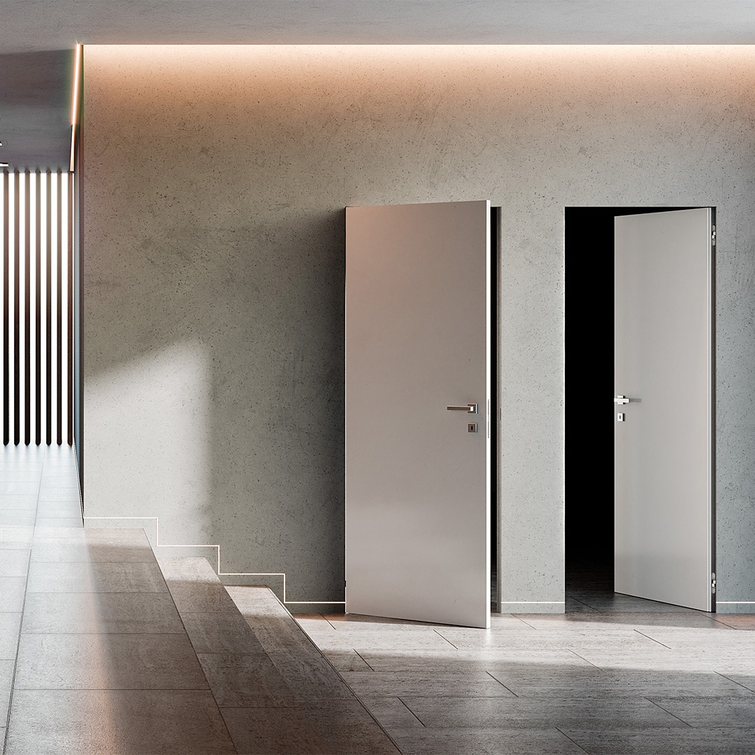 Display product xREVERx FRAMELESS REVERSIBLE SWING DOOR from manufacturer Ermetika