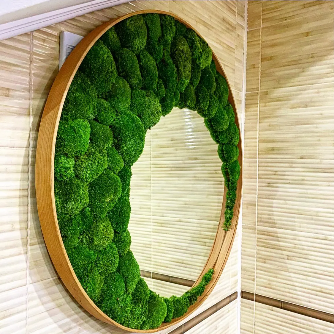 Ekomoss - Mirror With Ball Moss
