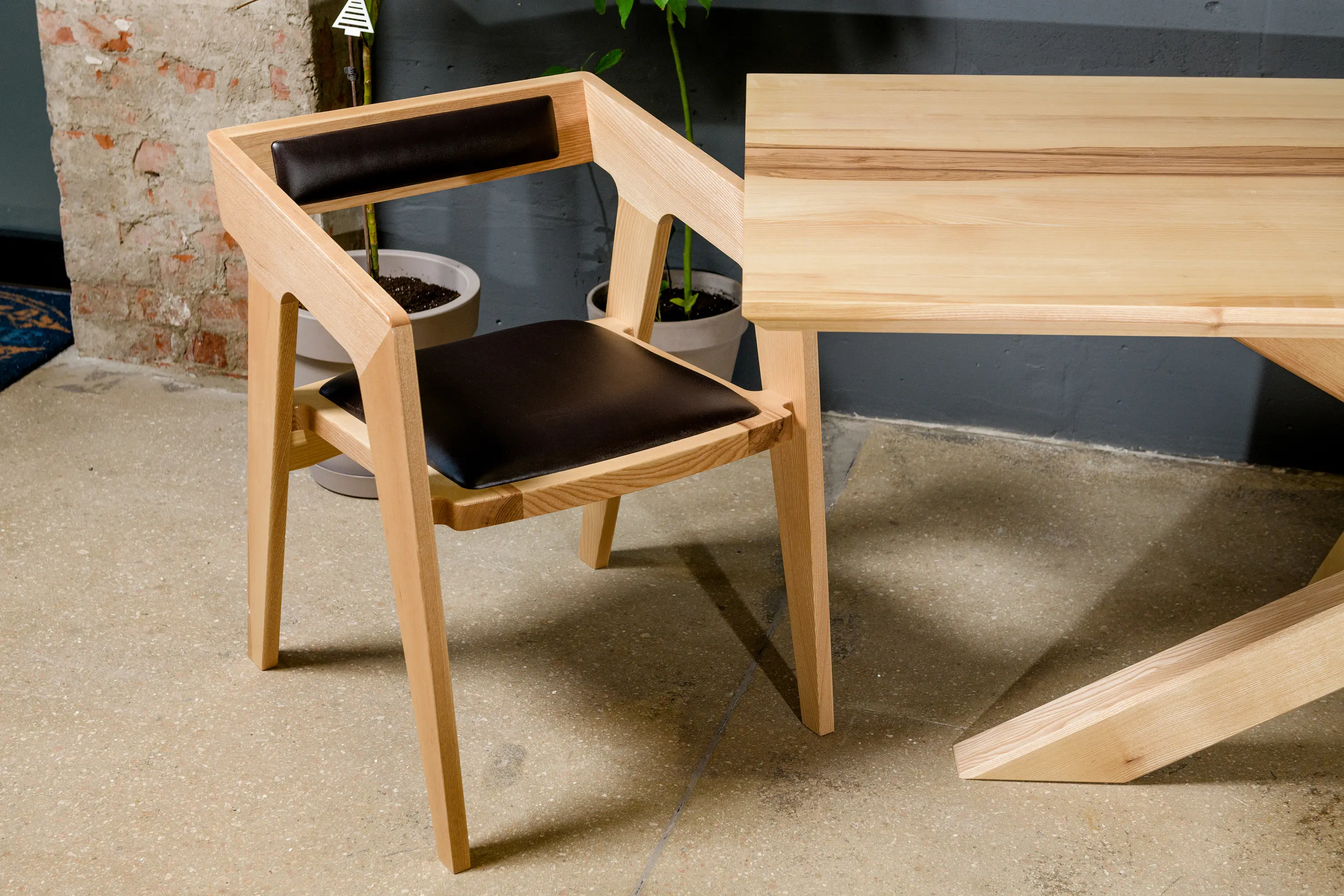 Ekomoss - Solid Ash Chair. Wood Solid Ash