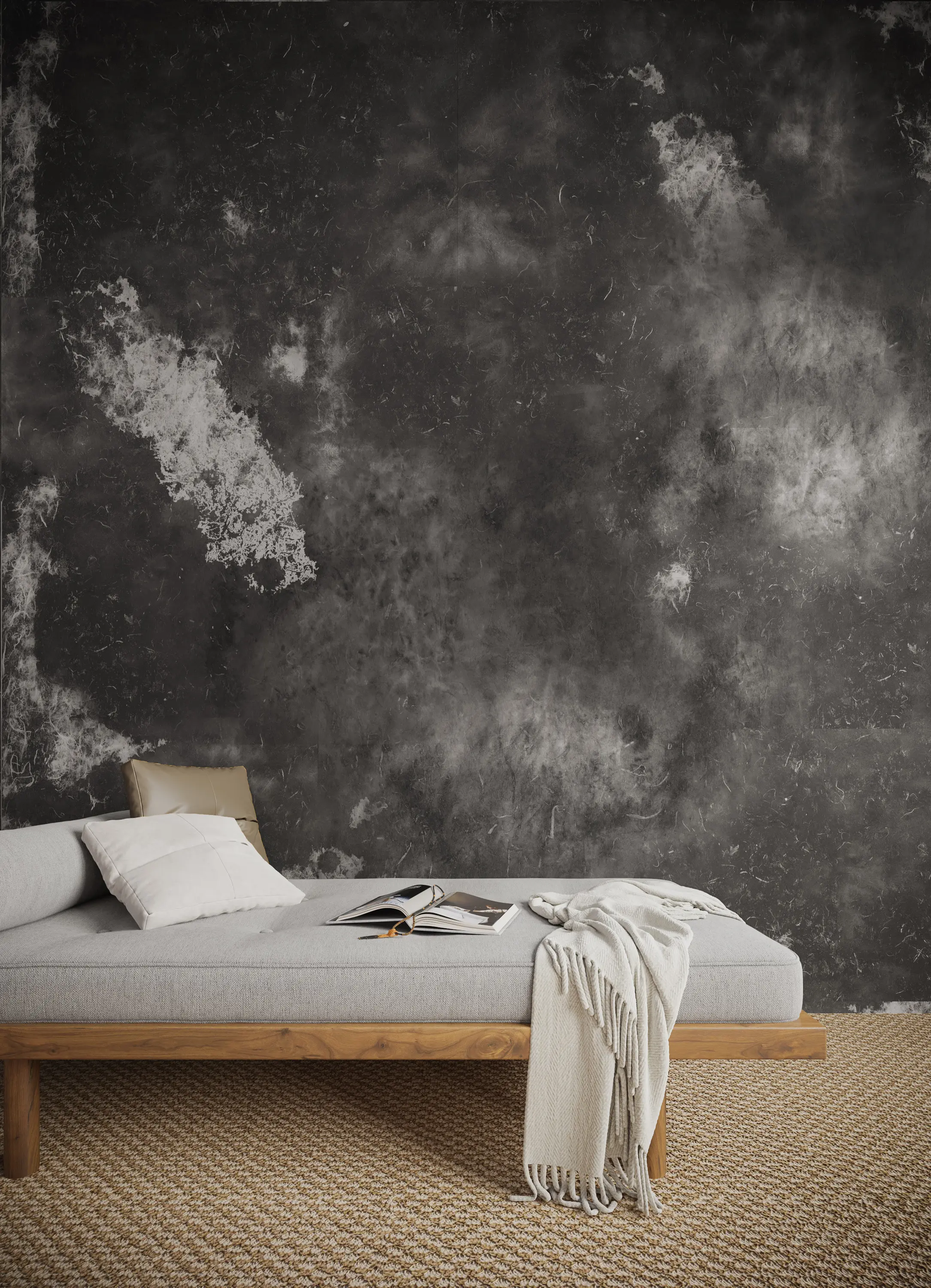 Hiyoshiya - Erimo Washi wallcovering grey
