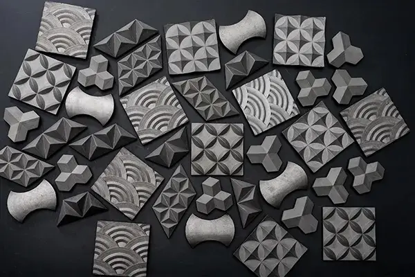 Hiyoshiya - Kyogawara tiles_Seigaiha Line