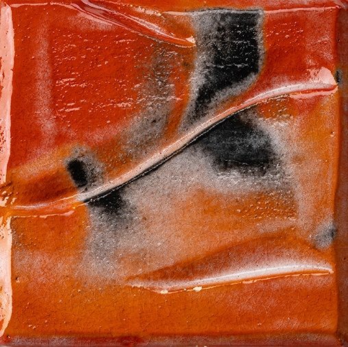 Vertoon produk Rakunyu Yoshimura Hamon | Red Raku ceramic van vervaardiger Hiyoshiya