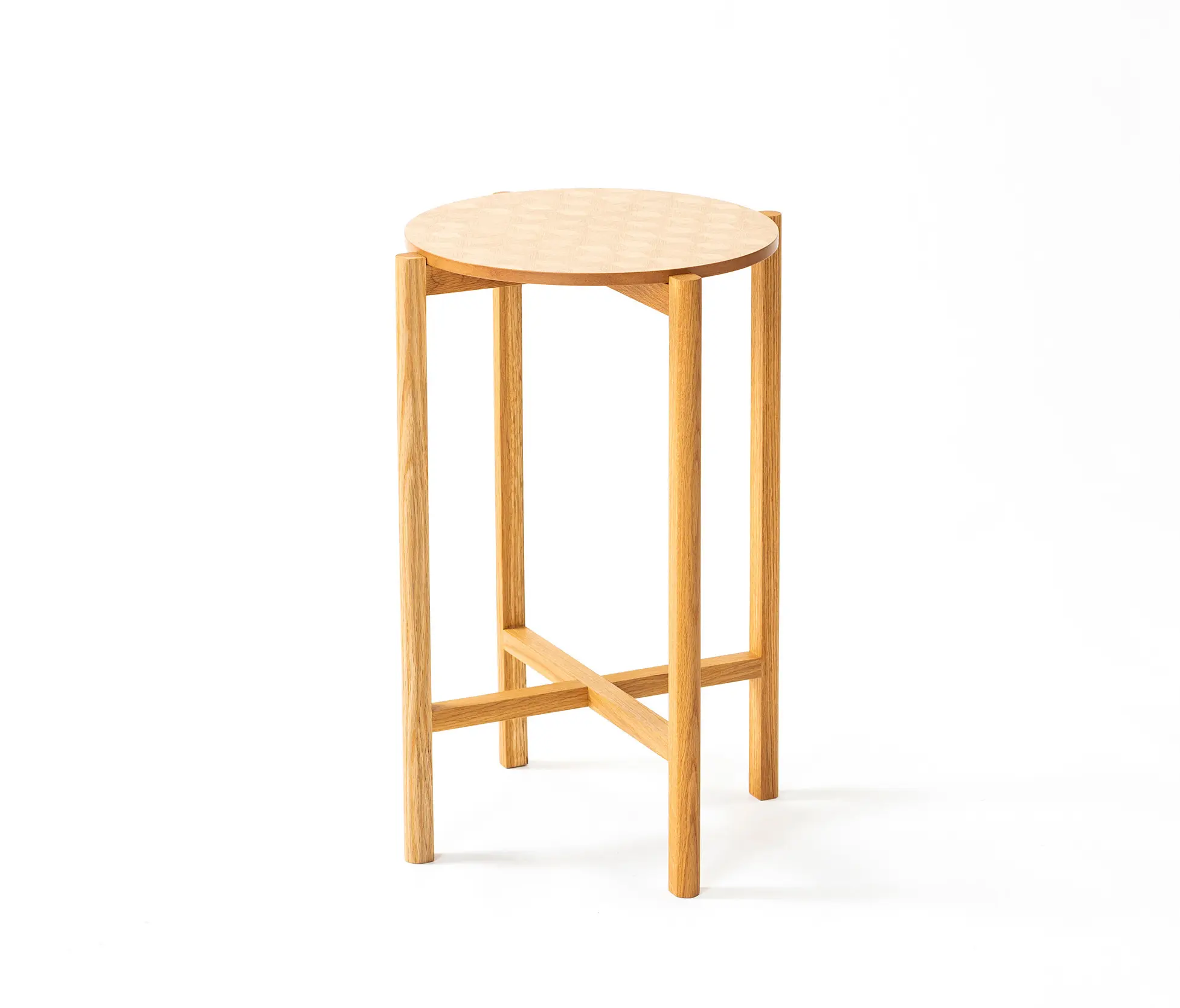 Hiyoshiya - Mori Kougei | Sliced Veneer
 Geometric Pattern table top