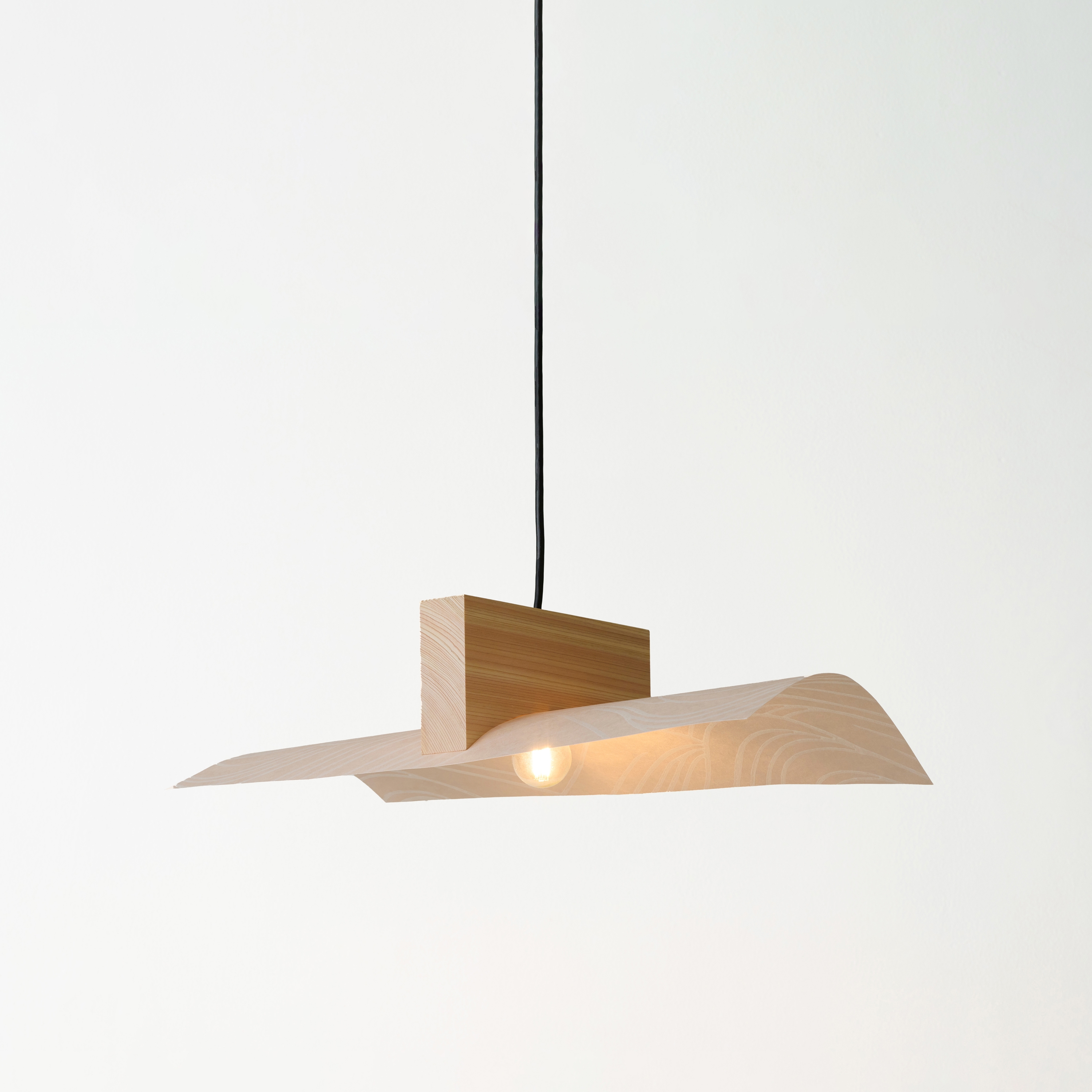 Vertoon produk Onde pendant lamp Beige van vervaardiger Hiyoshiya