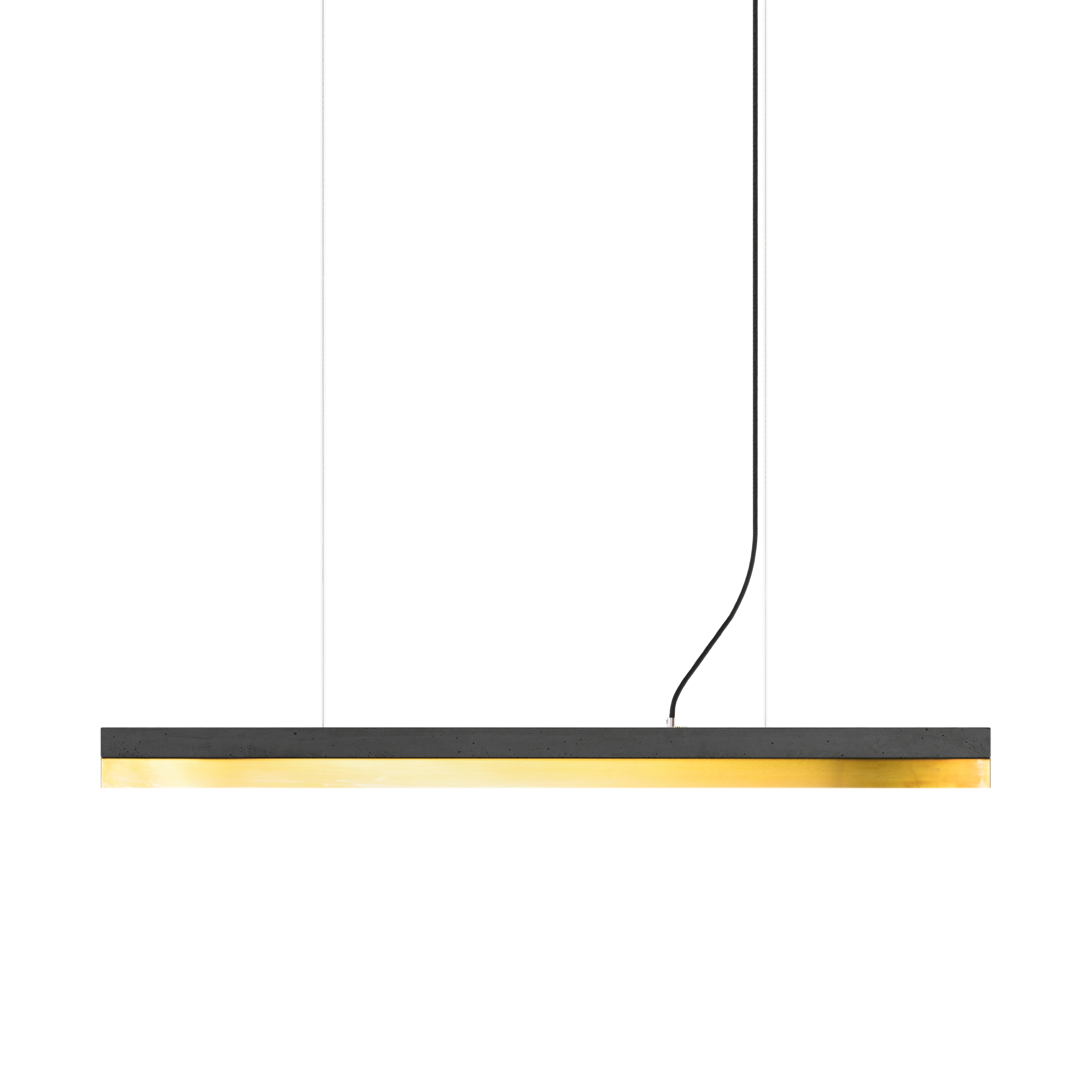 [C1] dark Concrete & Brass (L122cm)