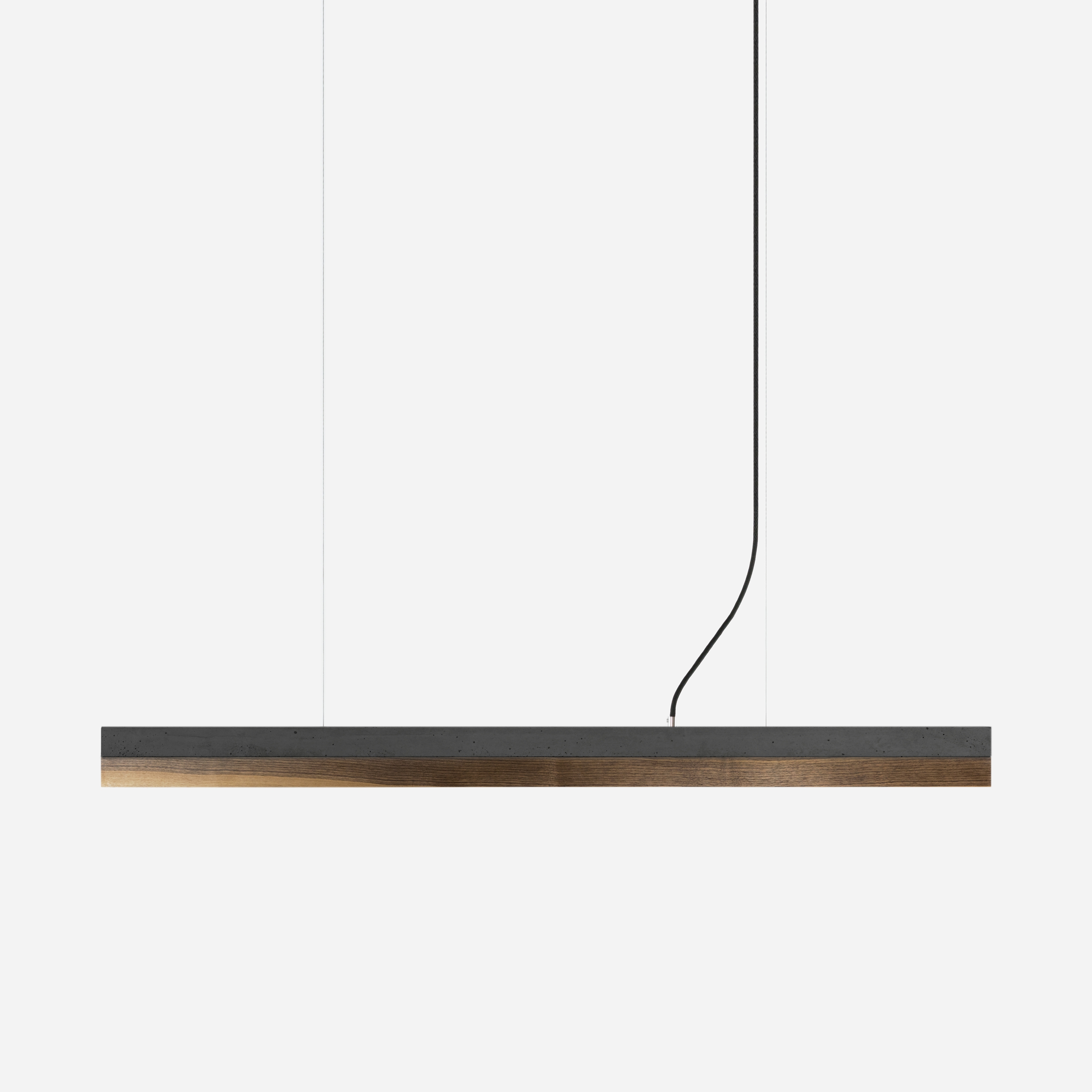 [C1] dark Concrete & Walnut (L122cm)