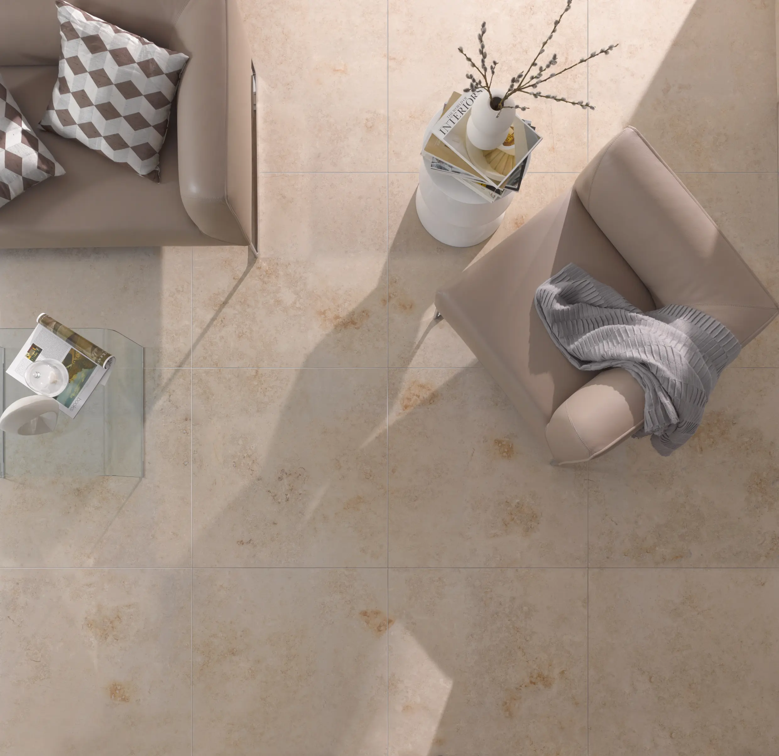 Ceramic District - LIMESTONE grey 75x75