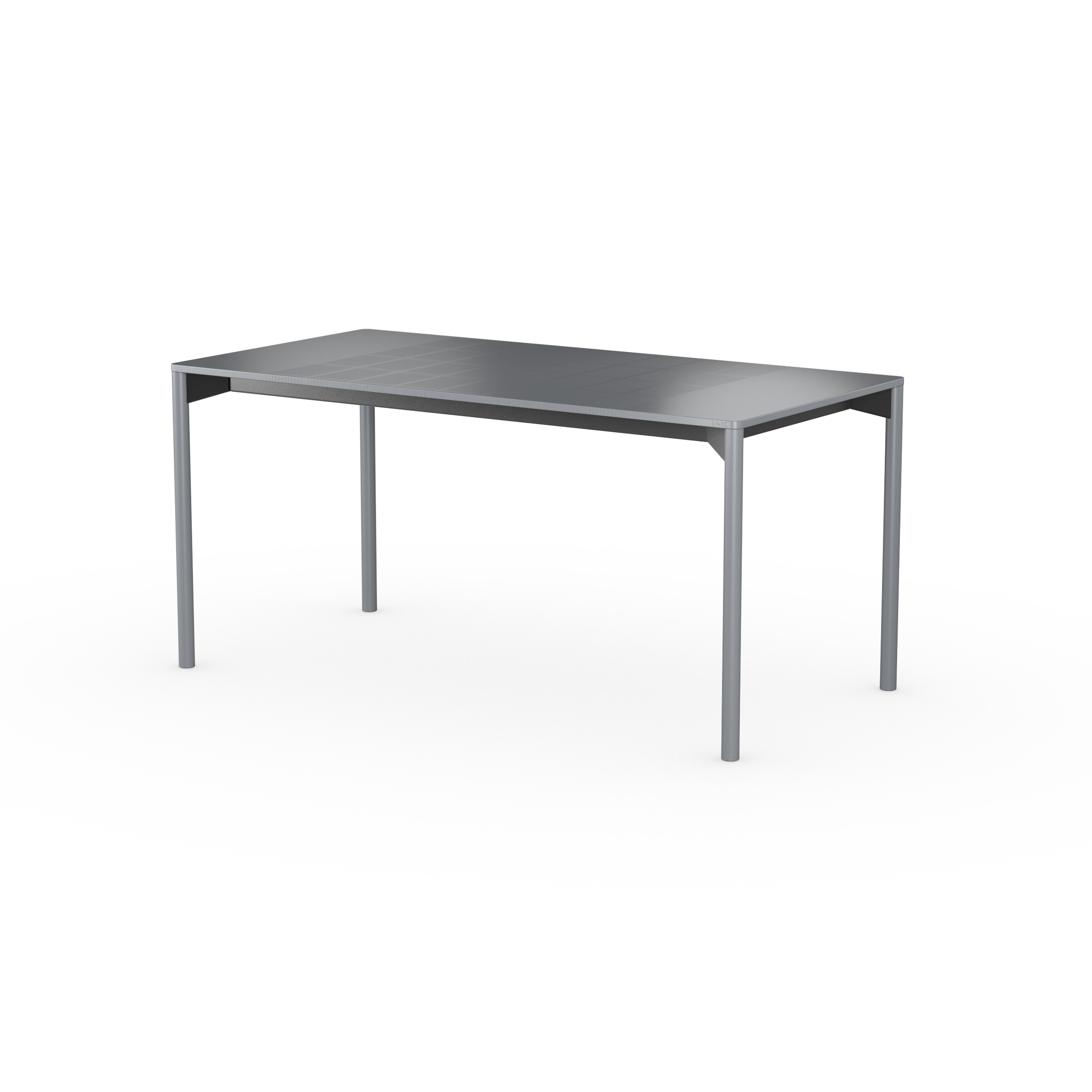 iLAIK extendable table 160 - gray/rounded/gray
