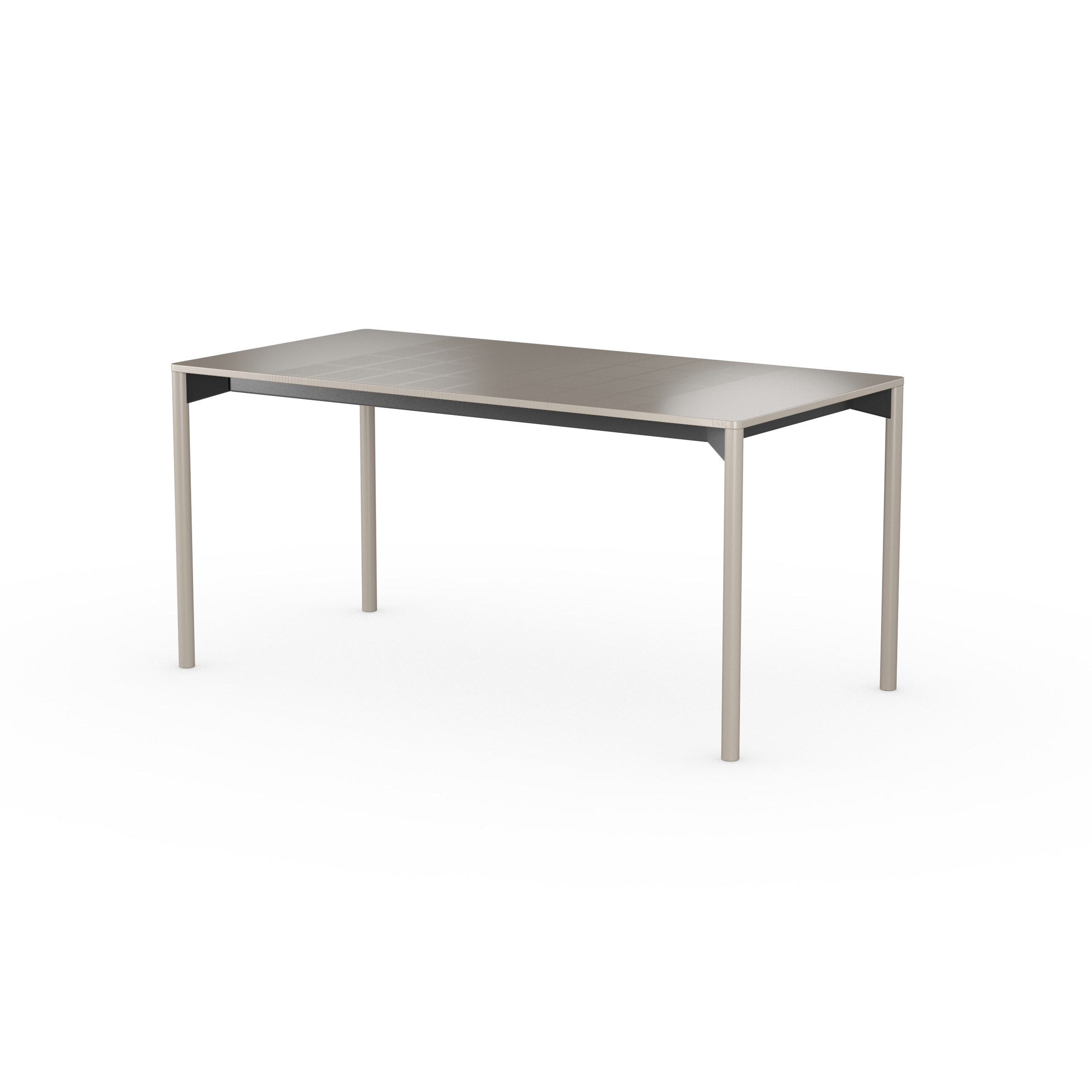 iLAIK extendable table 160 - graybeige/rounded/graybeige