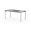 iLAIK extendable table 160 - graybeige/rounded/graybeige