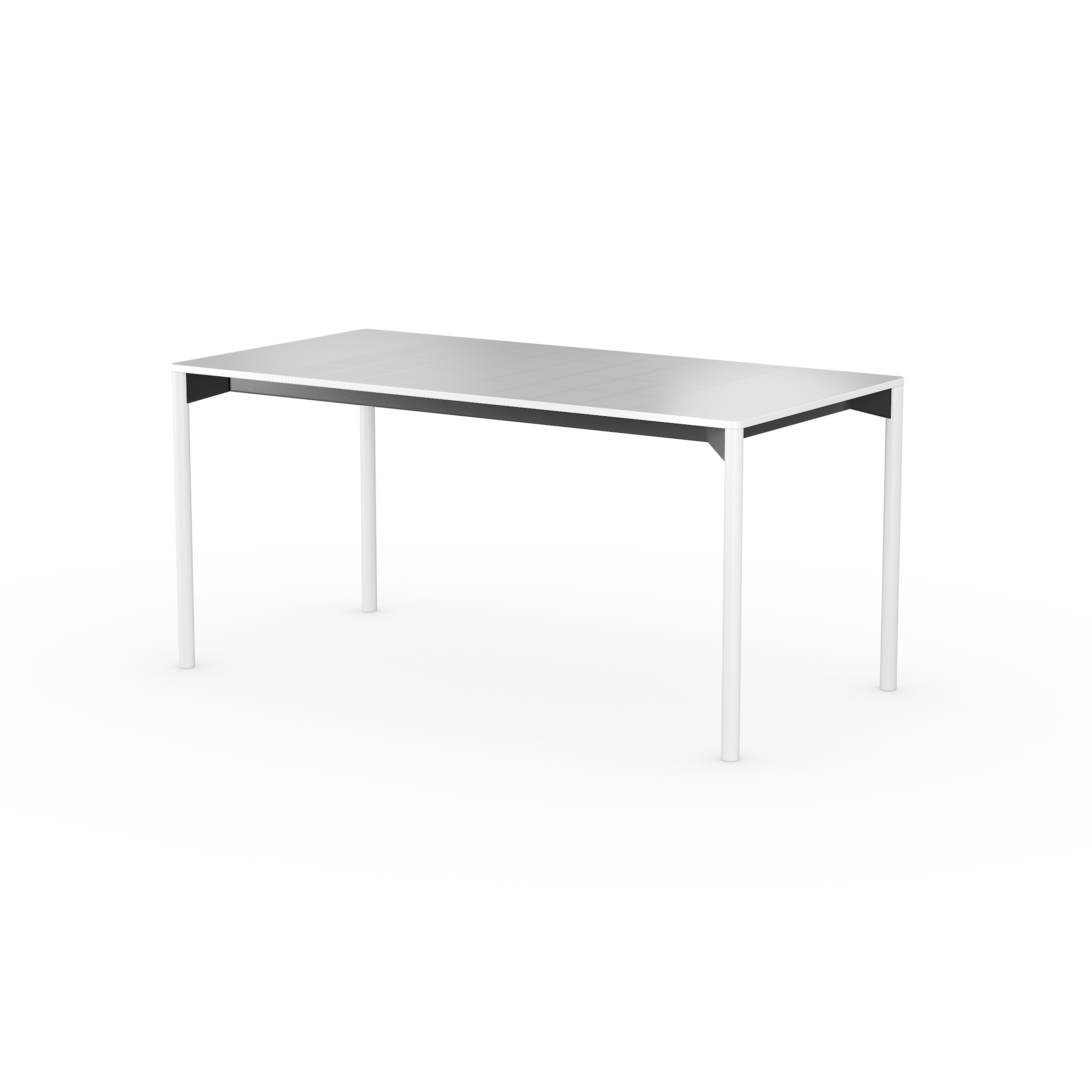 iLAIK extendable table 160 - white/rounded/white