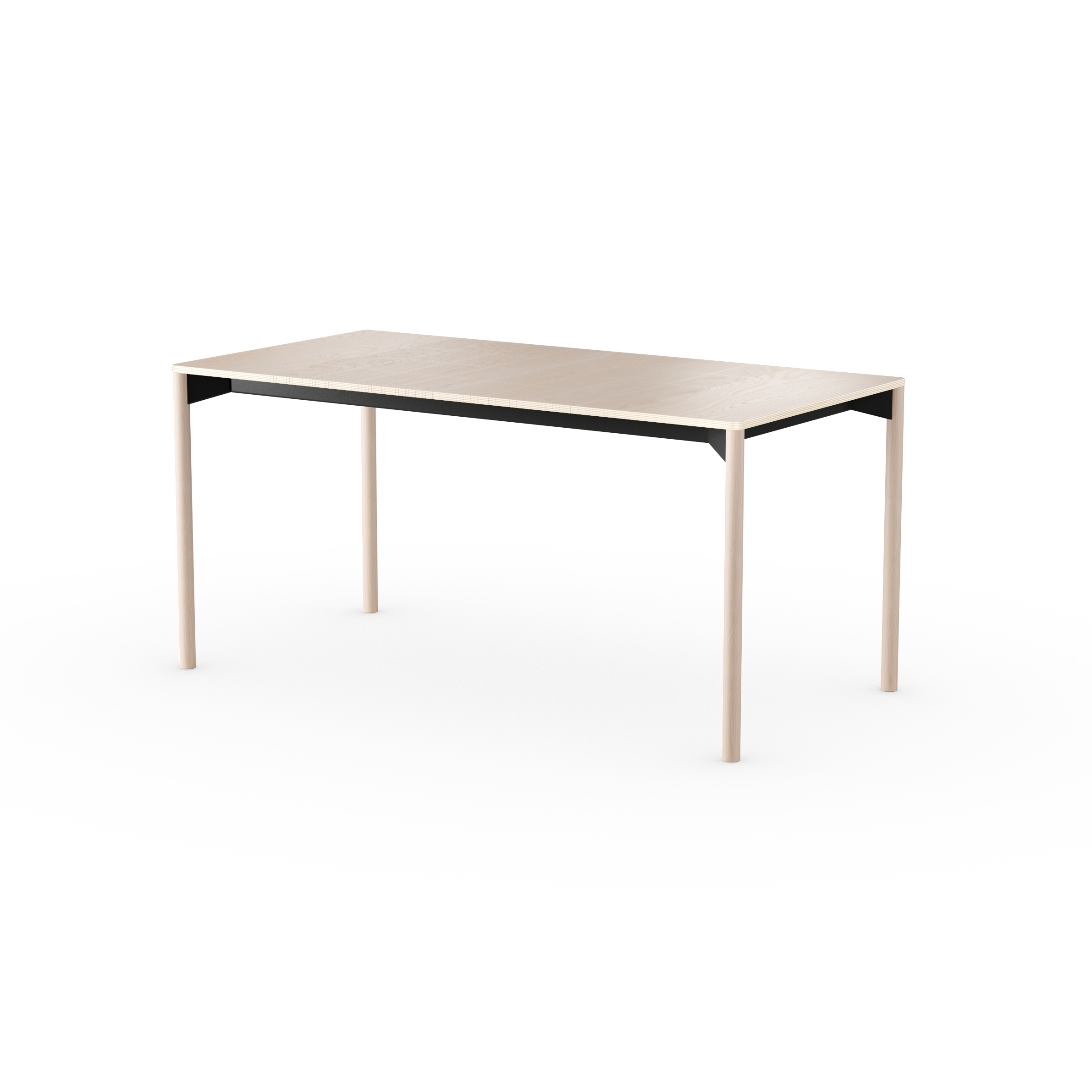 iLAIK extendable table 160 - birch/rounded/birch