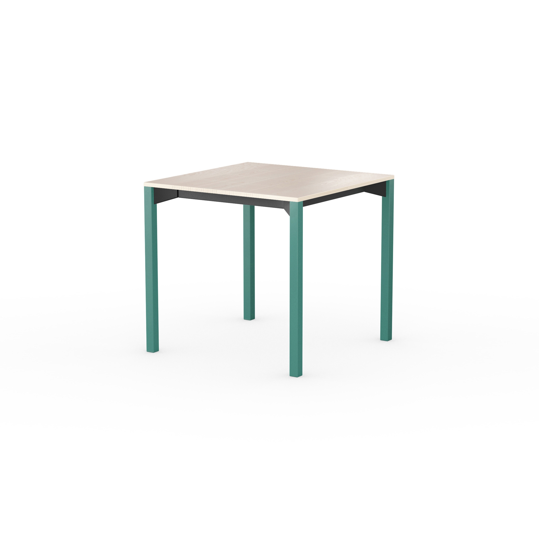 iLAIK extendable table 80 - birch/angular/emerald green