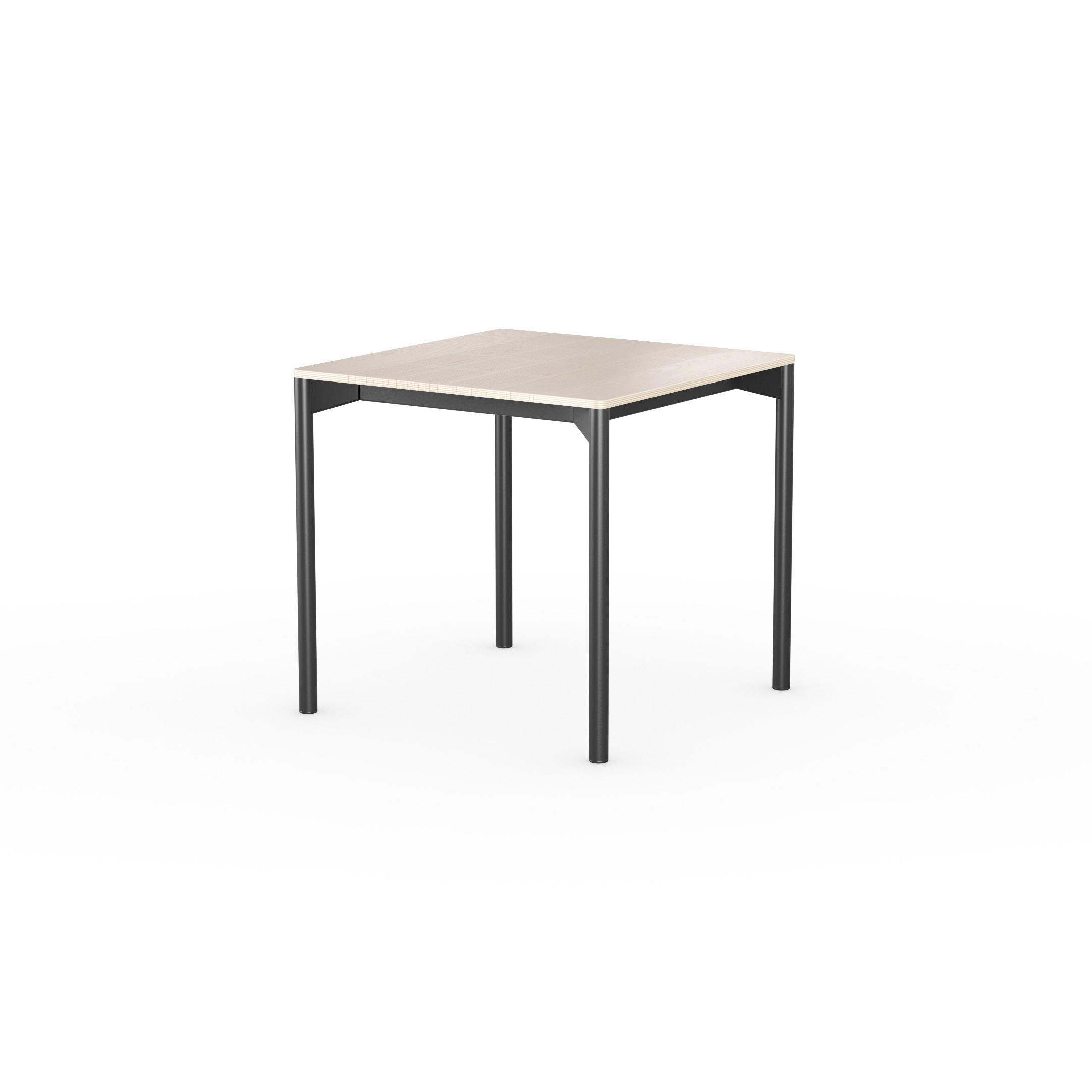 iLAIK extendable table 80 - birch/rounded/black
