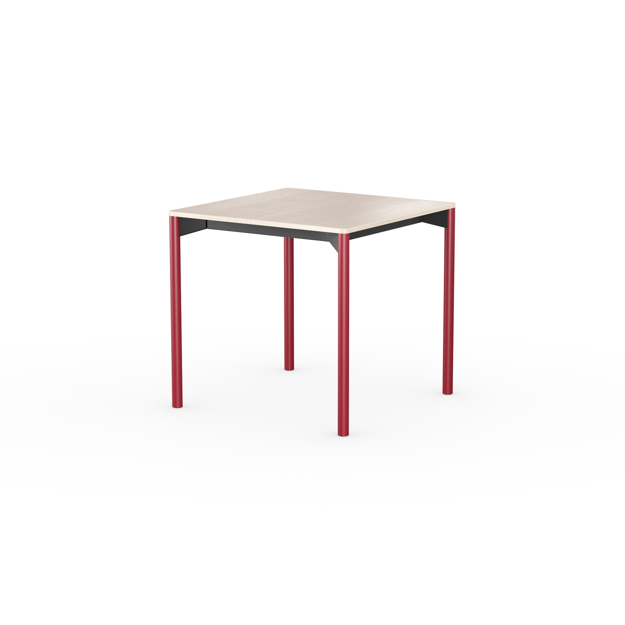 iLAIK extendable table 80 - birch/rounded/sienna red
