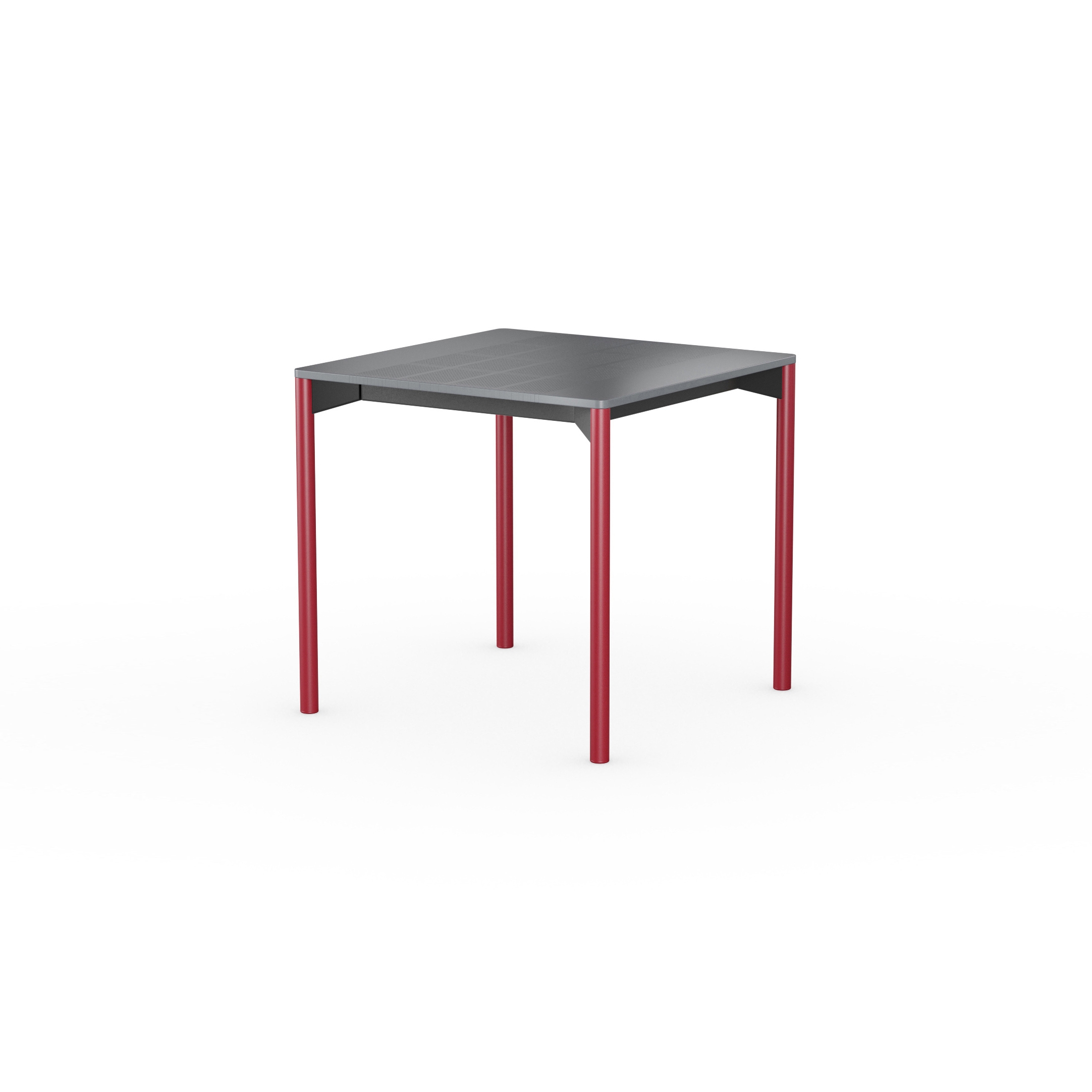 iLAIK extendable table 80 - gray/rounded/sienna red