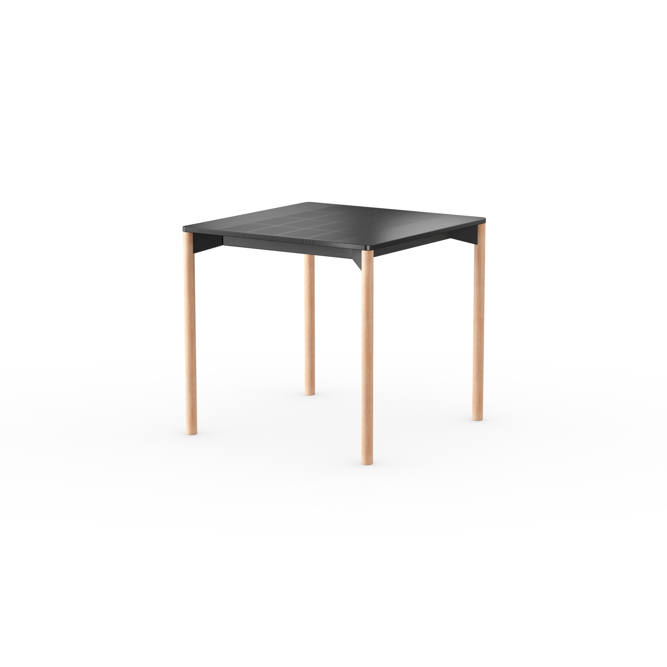iLAIK extendable table 80 - black/rounded/oak