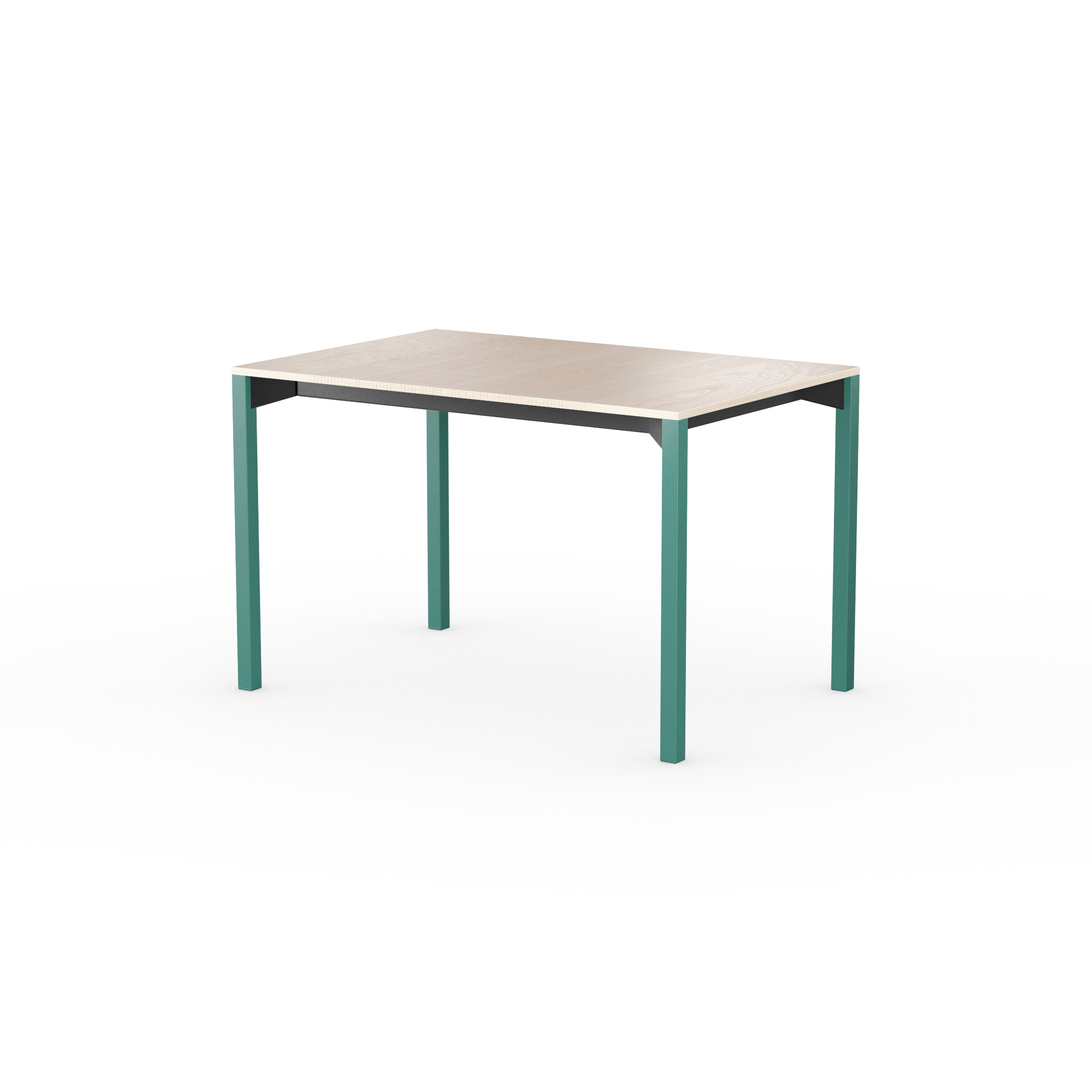 iLAIK extendable table 120 - birch/angular/emerald green