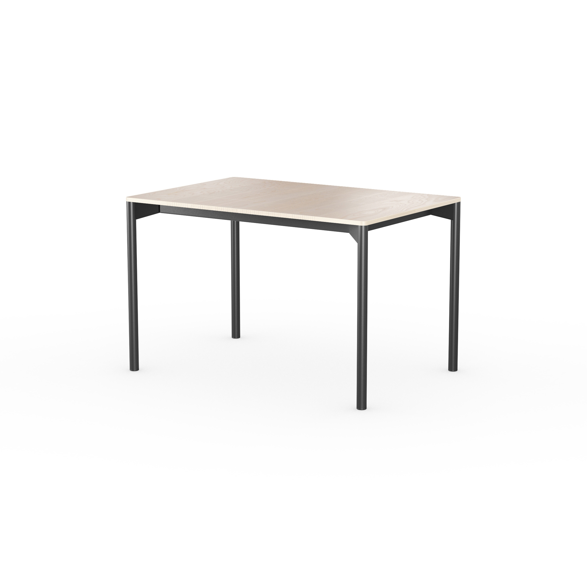 iLAIK extendable table 120 - birch/rounded/black