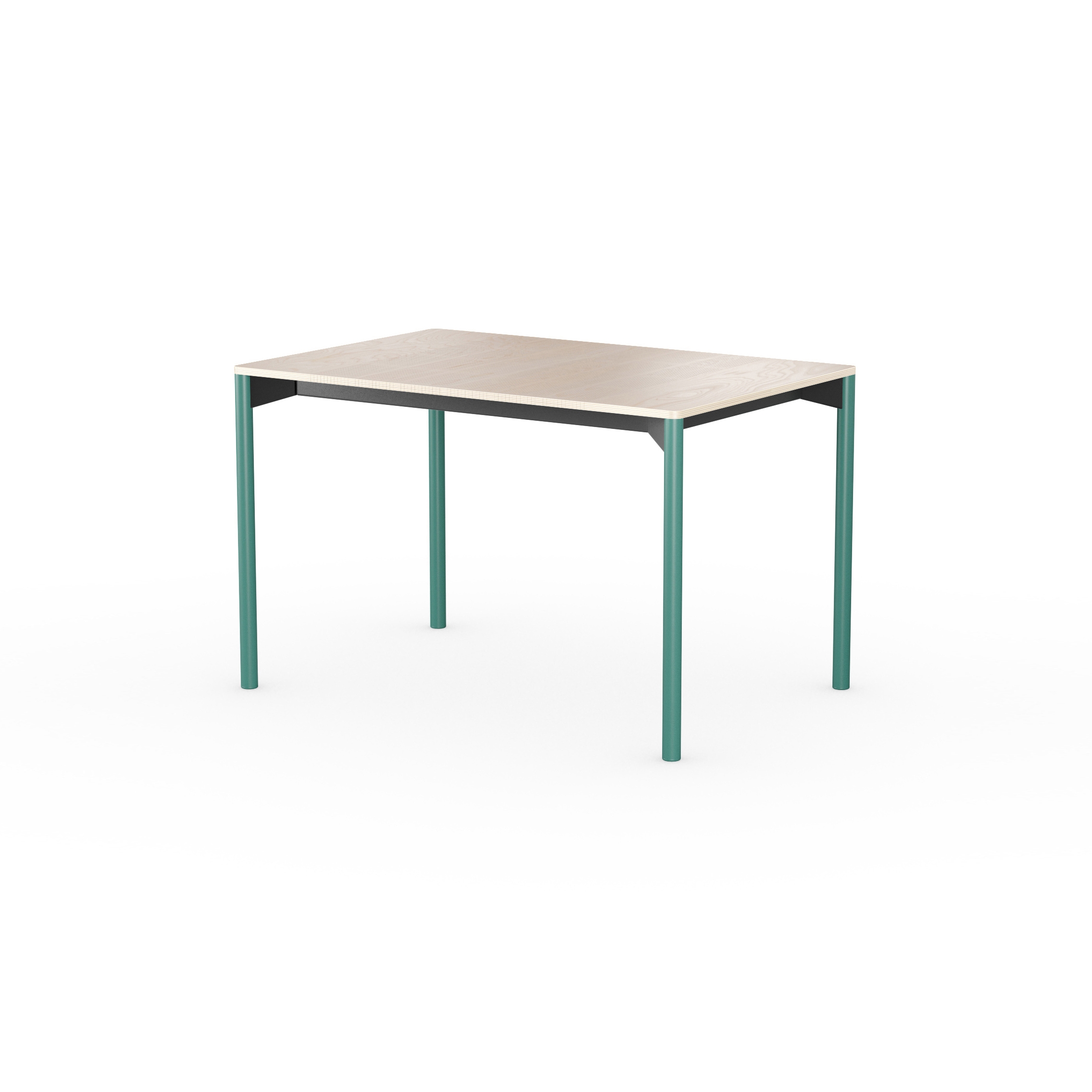 iLAIK extendable table 120 - birch/rounded/emerald green