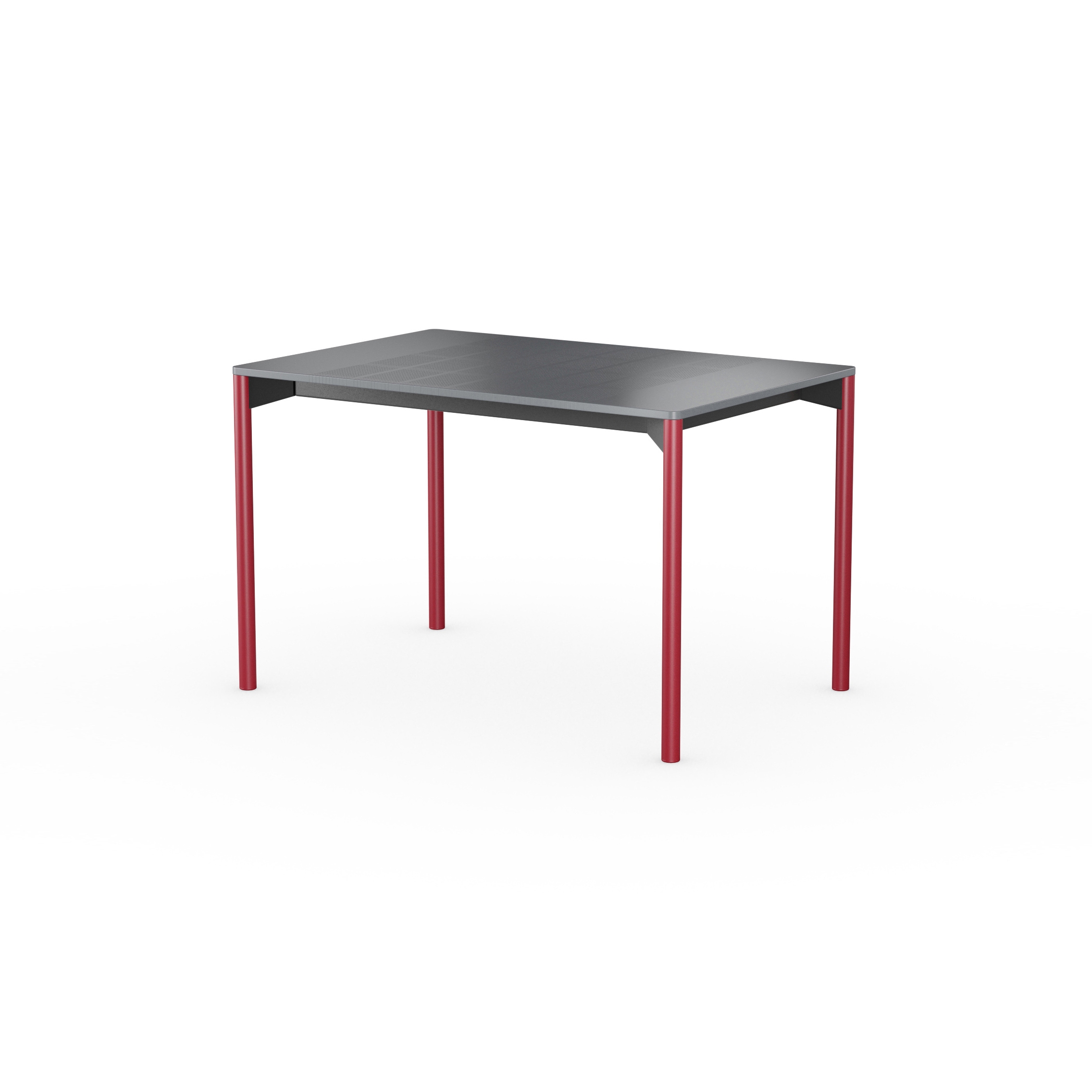 iLAIK extendable table 120 - gray/rounded/sienna red