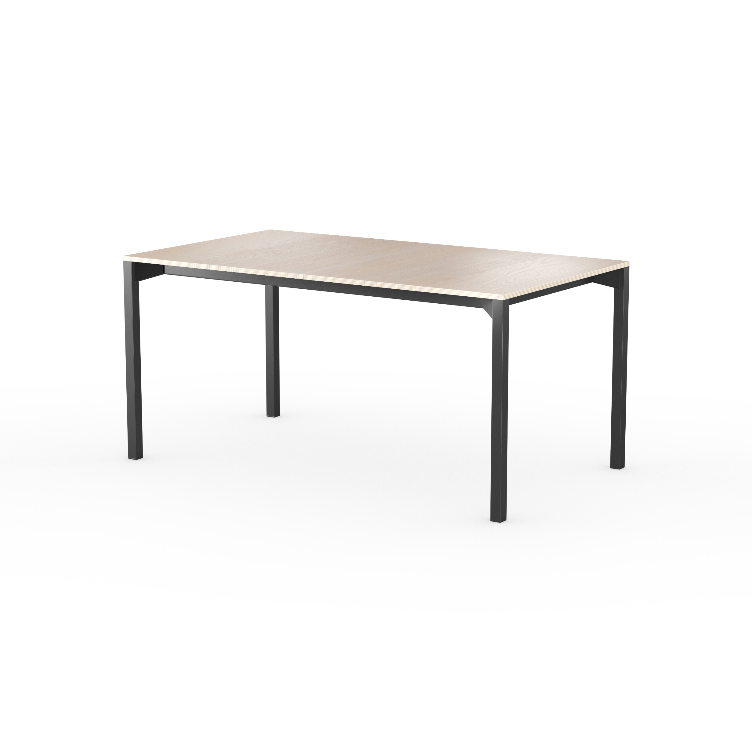 iLAIK extendable table 160 - birch/angular/black