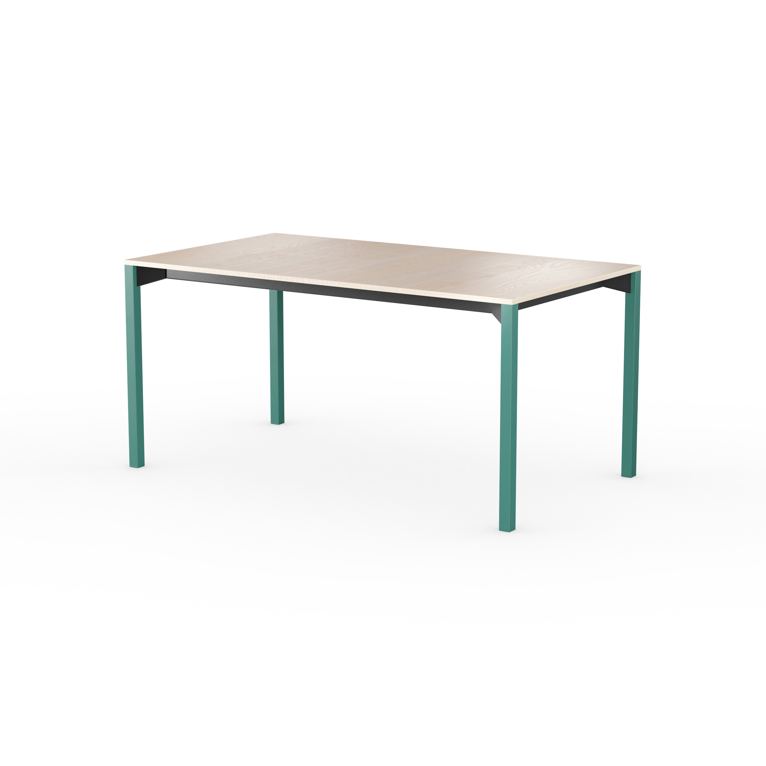 iLAIK extendable table 160 - birch/angular/emerald green