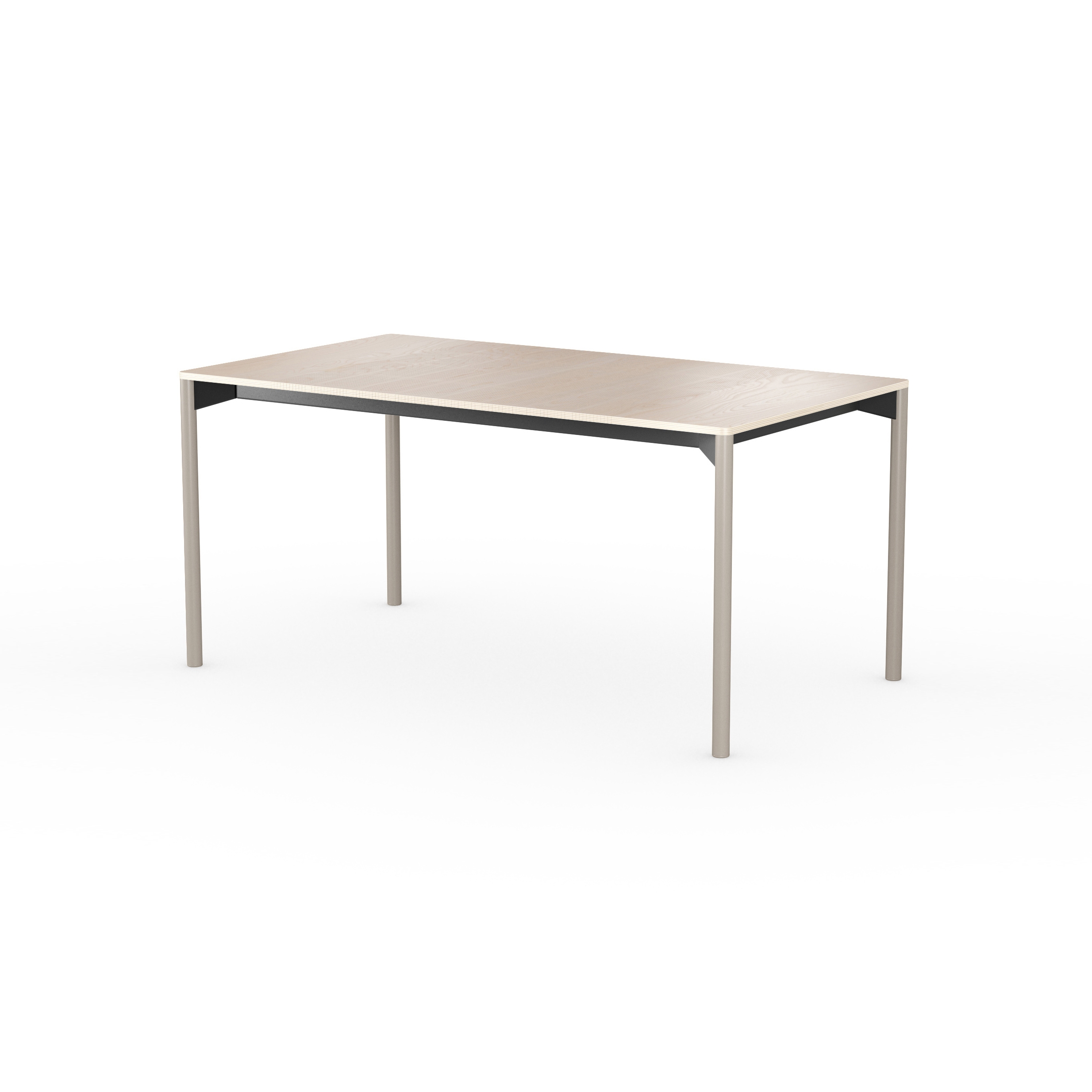 iLAIK extendable table 160 - birch/rounded/graybeige