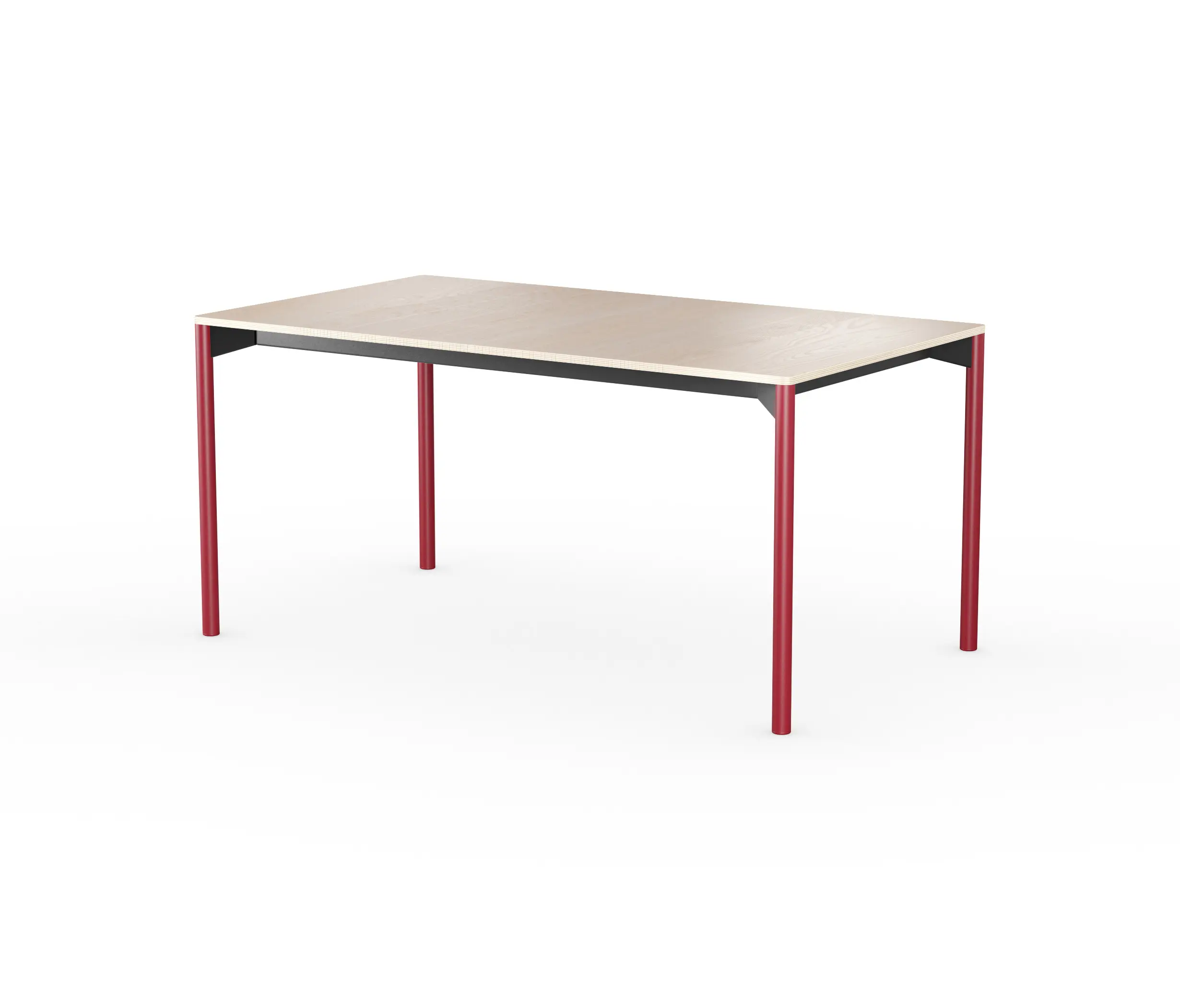 LAIK - iLAIK extendable table 160 - birch/rounded/sienna red