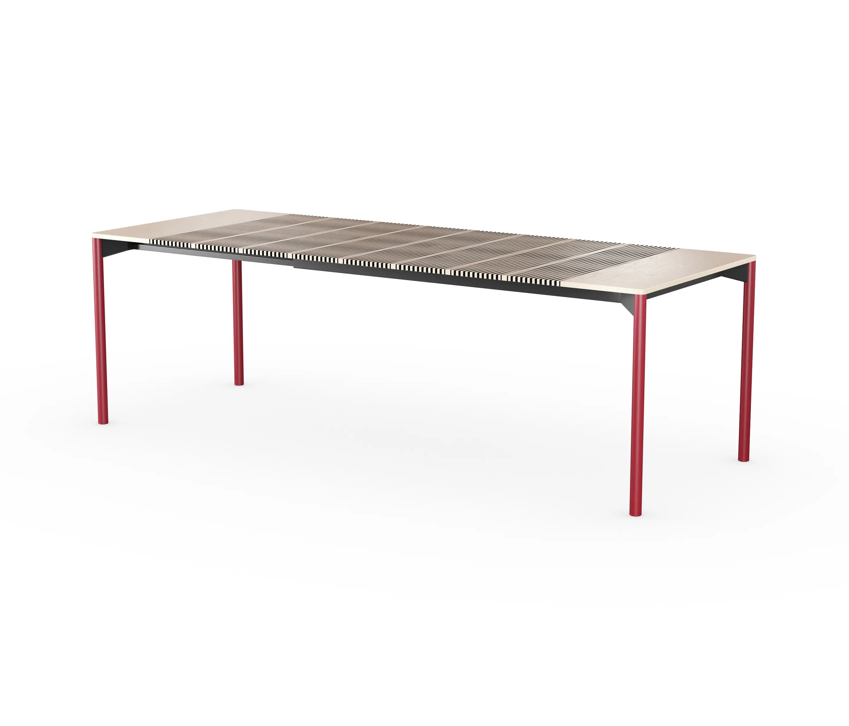 LAIK - iLAIK extendable table 160 - birch/rounded/sienna red