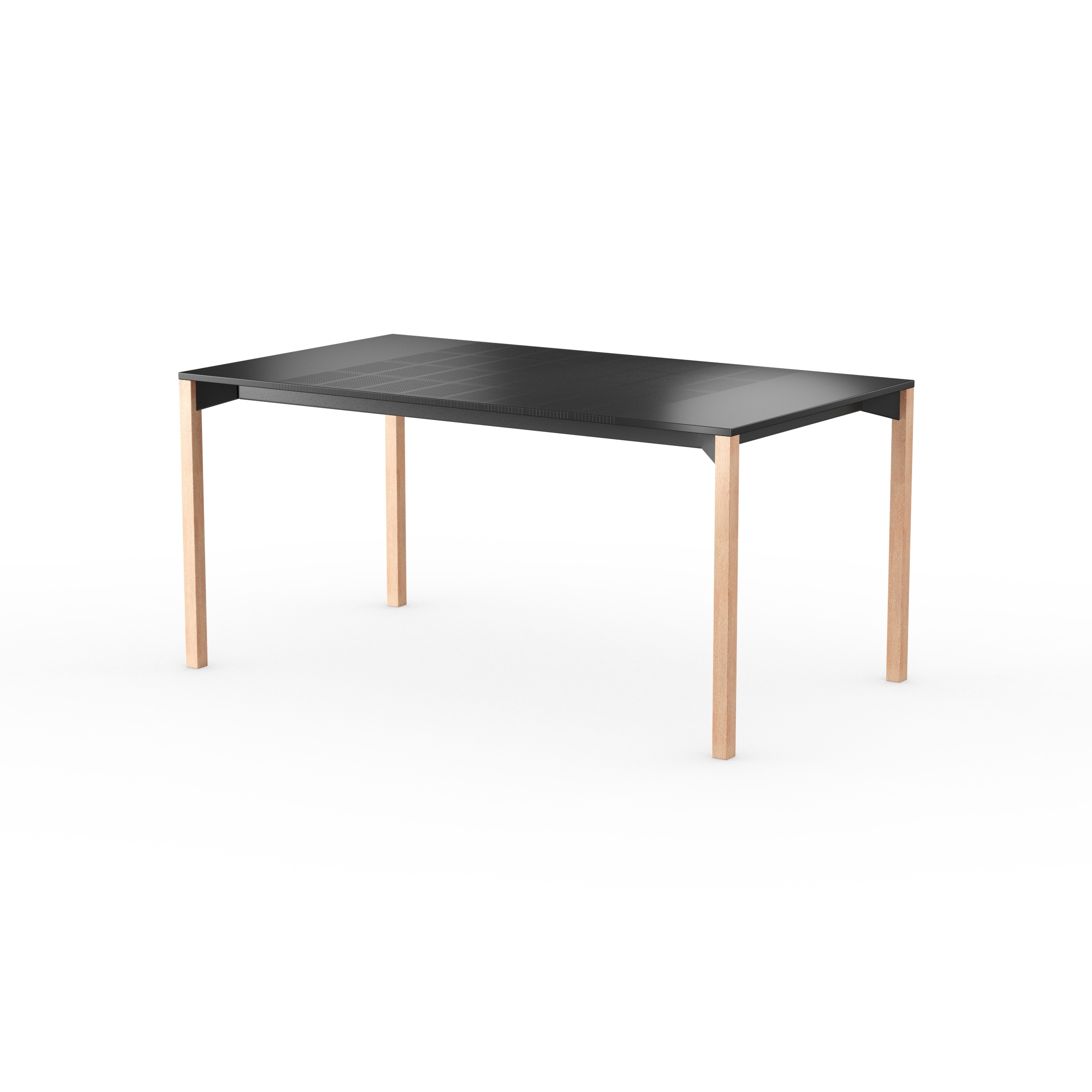 iLAIK extendable table 160 - black/angular/oak