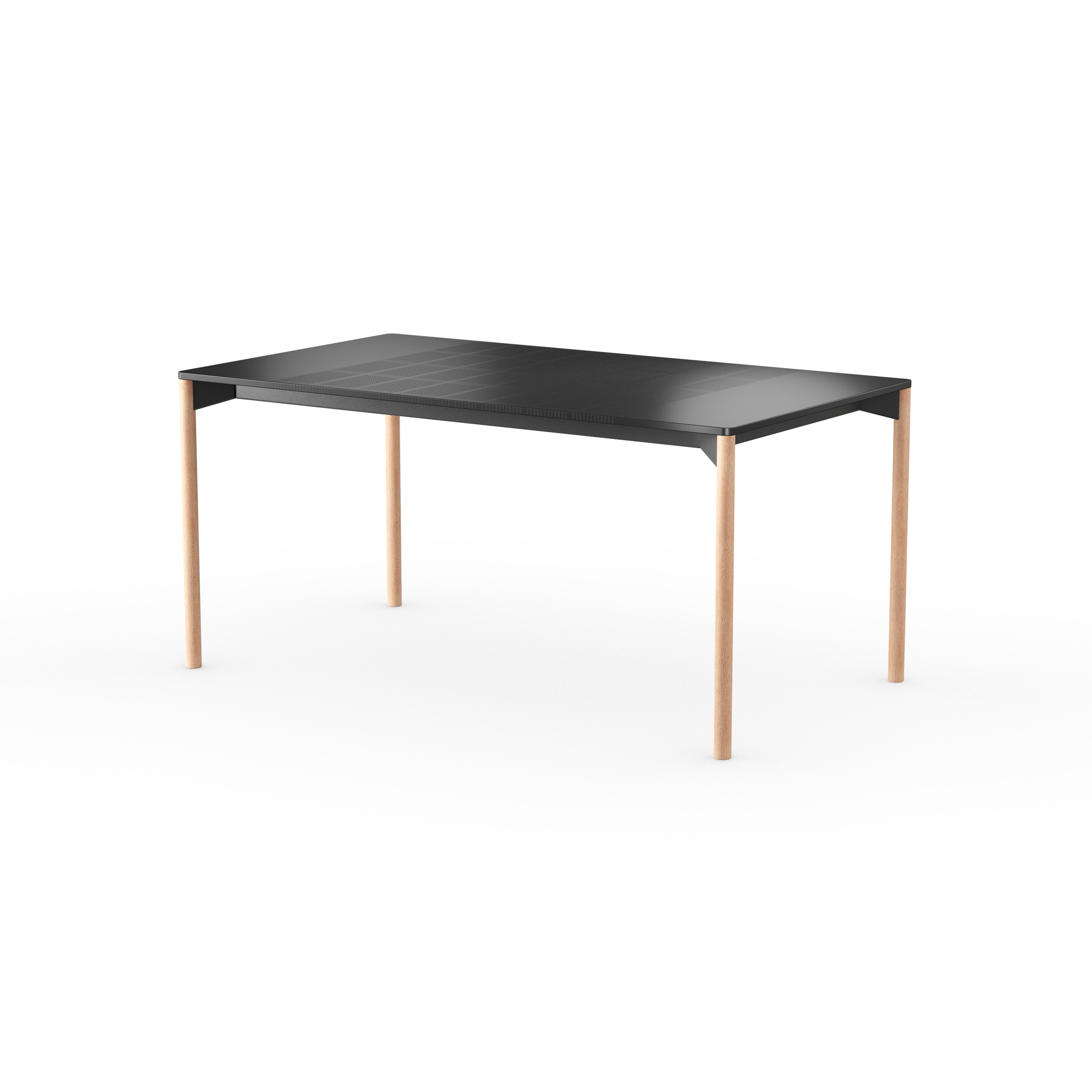 iLAIK extendable table 160 - black/rounded/oak