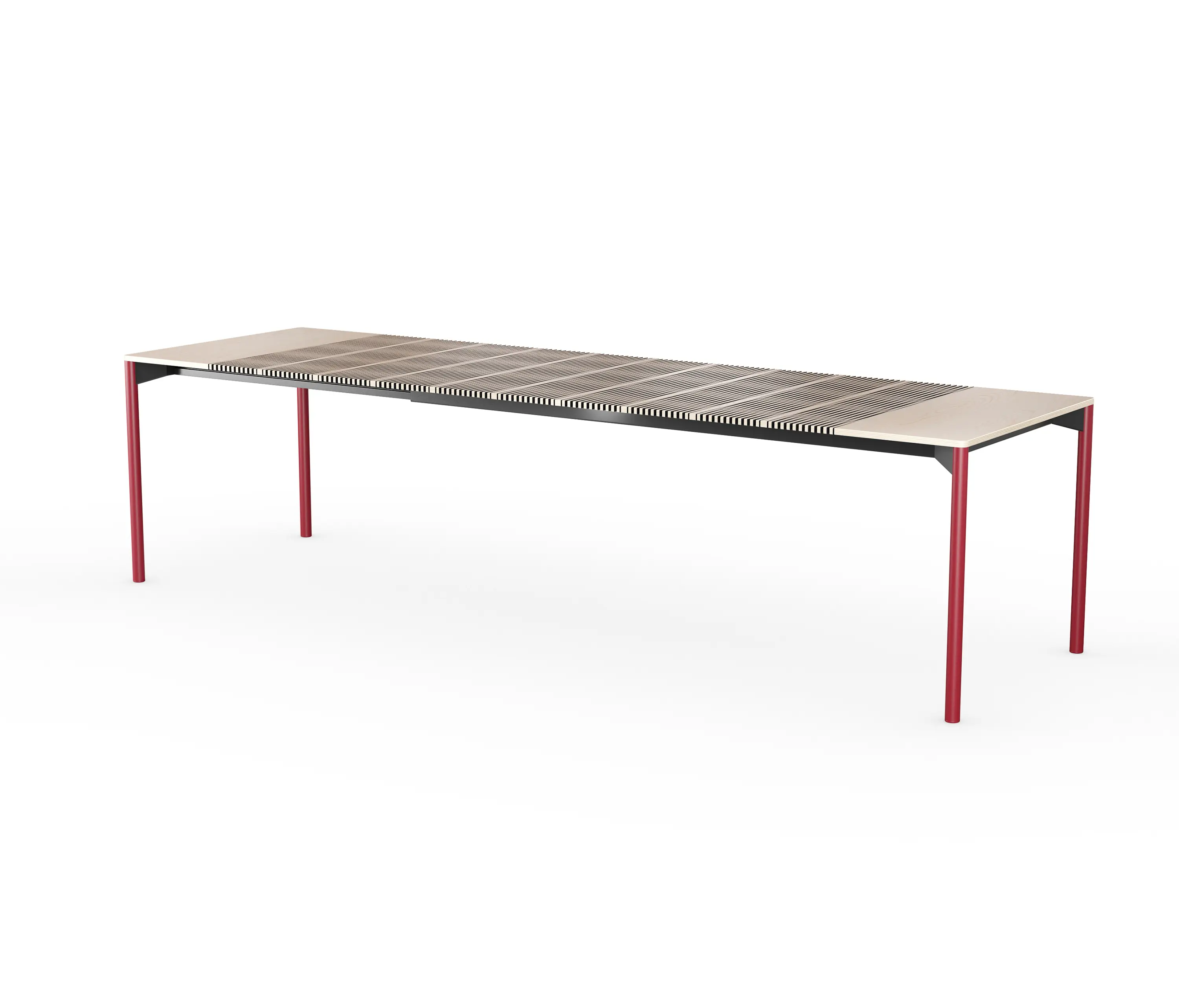 LAIK - iLAIK extendable table 200 - birch/rounded/sienna red