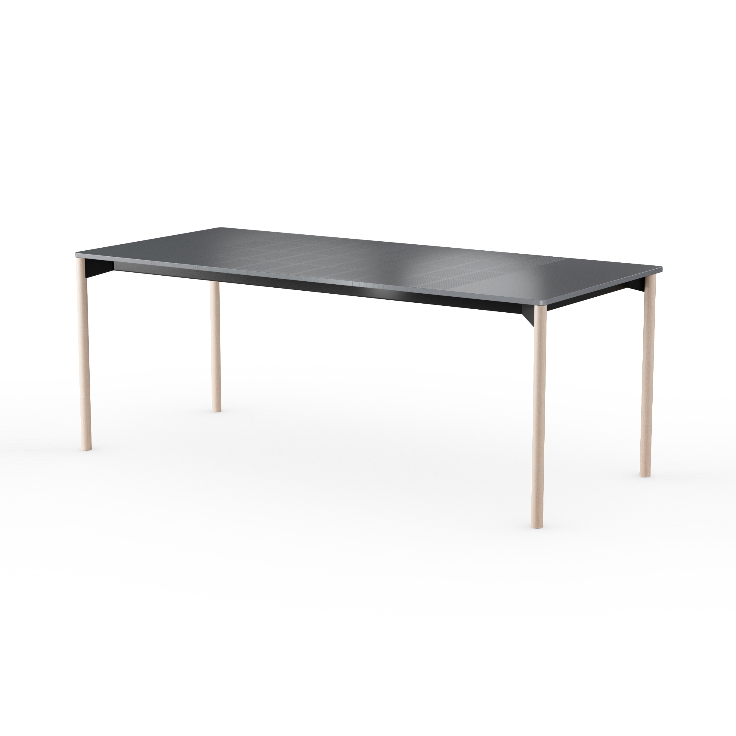 iLAIK extendable table 200 - gray/rounded/birch