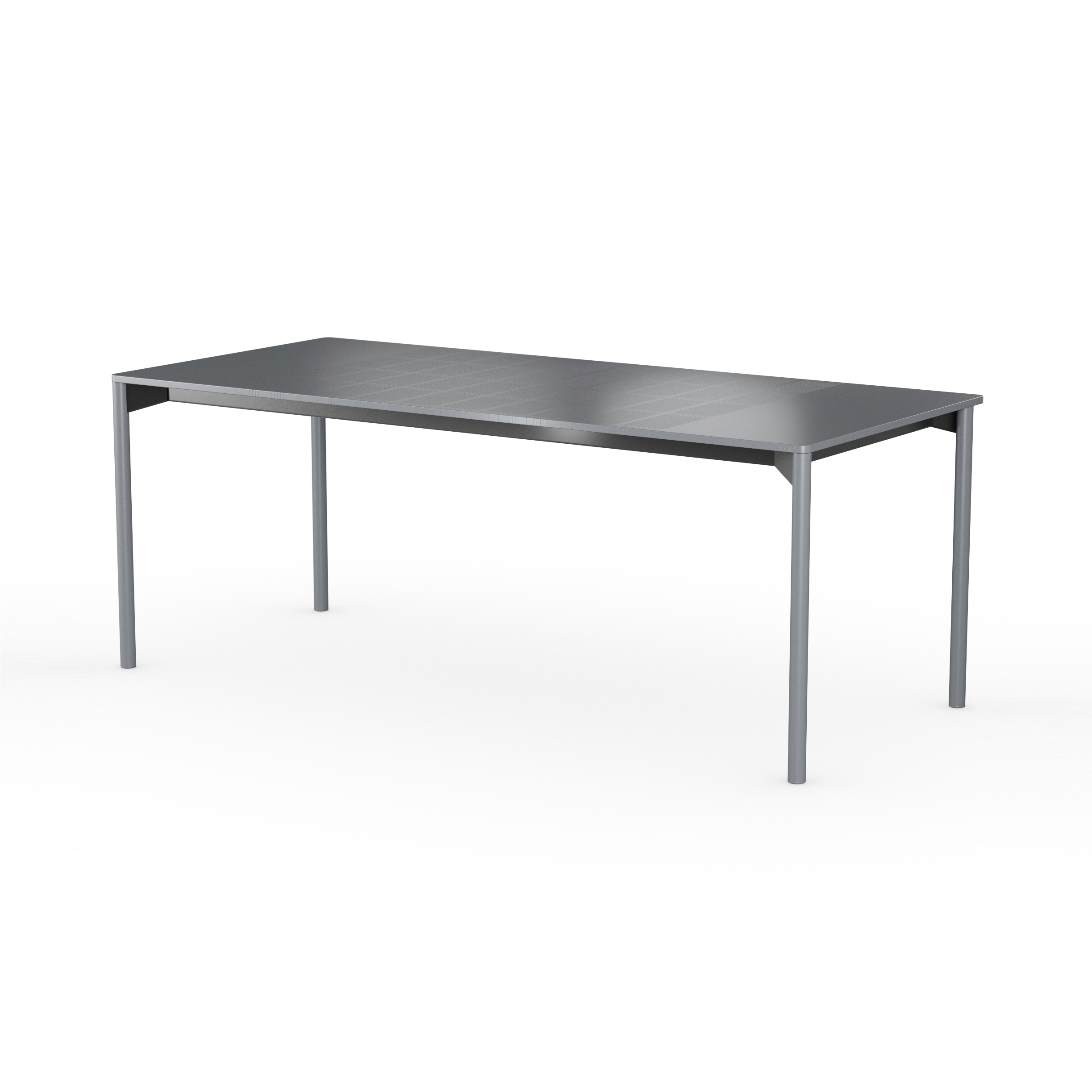iLAIK extendable table 200 - gray/rounded/gray