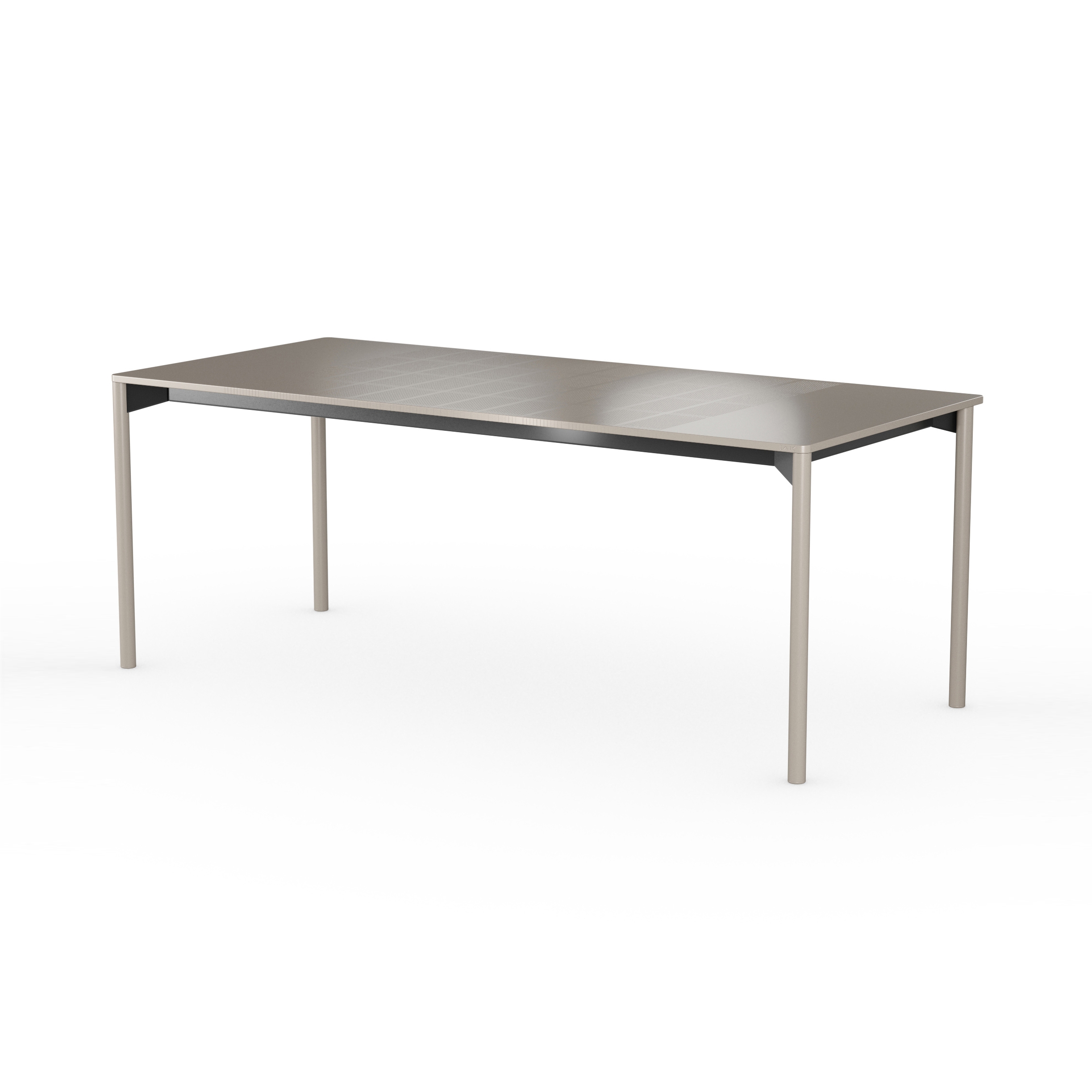 iLAIK extendable table 200 - graybeige/rounded/graybeige