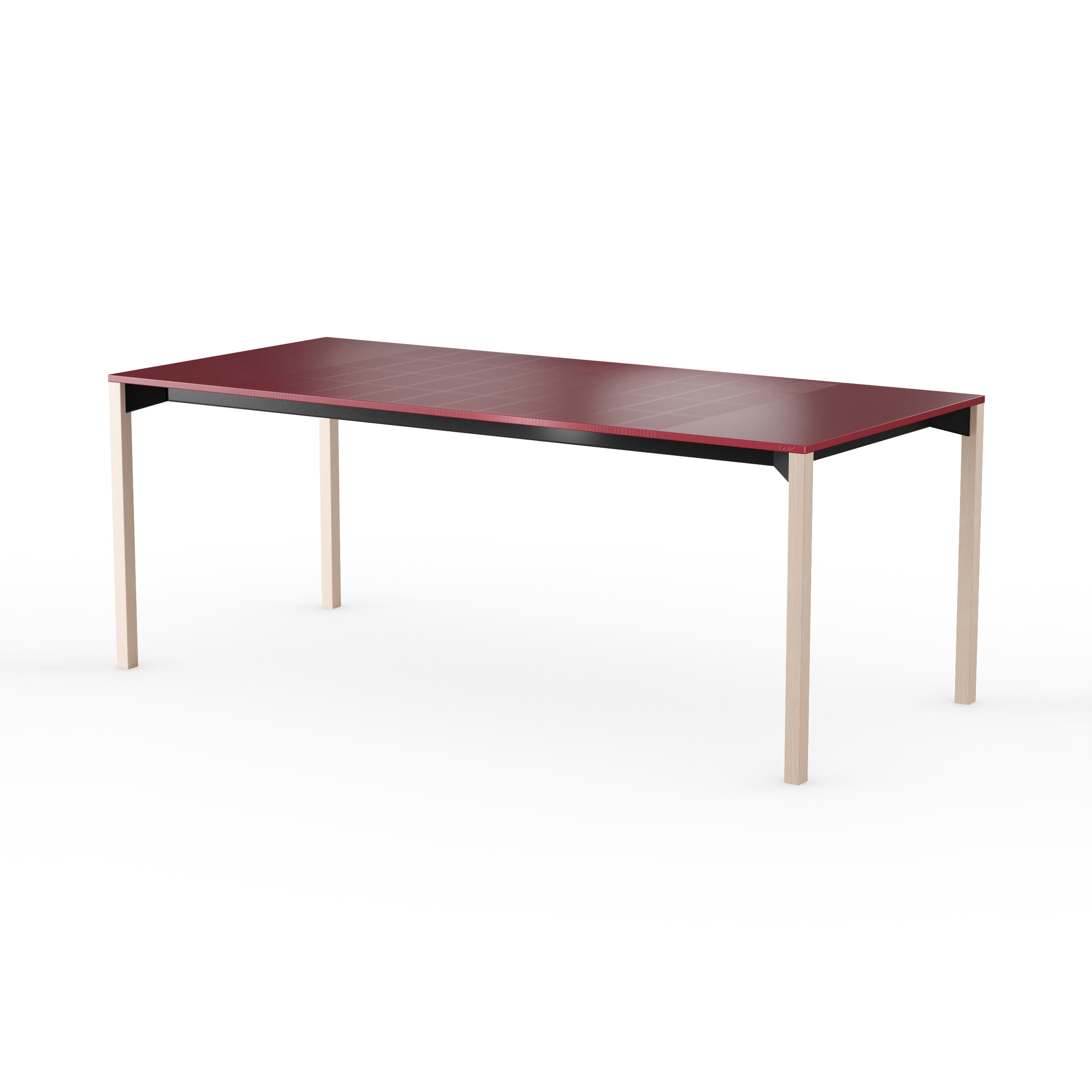 iLAIK extendable table 200 - sienna red/angular/birch