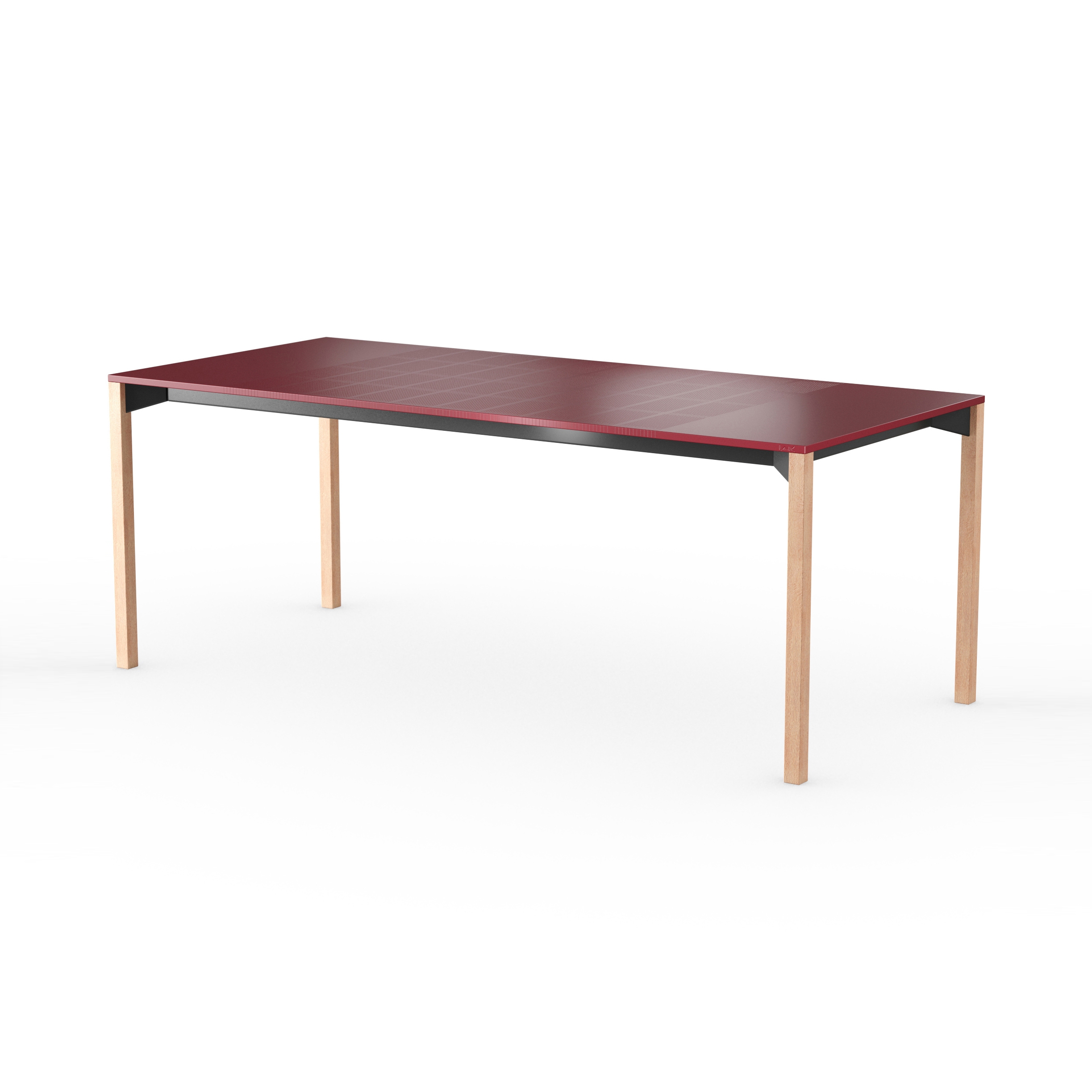iLAIK extendable table 200 - sienna red/angular/oak