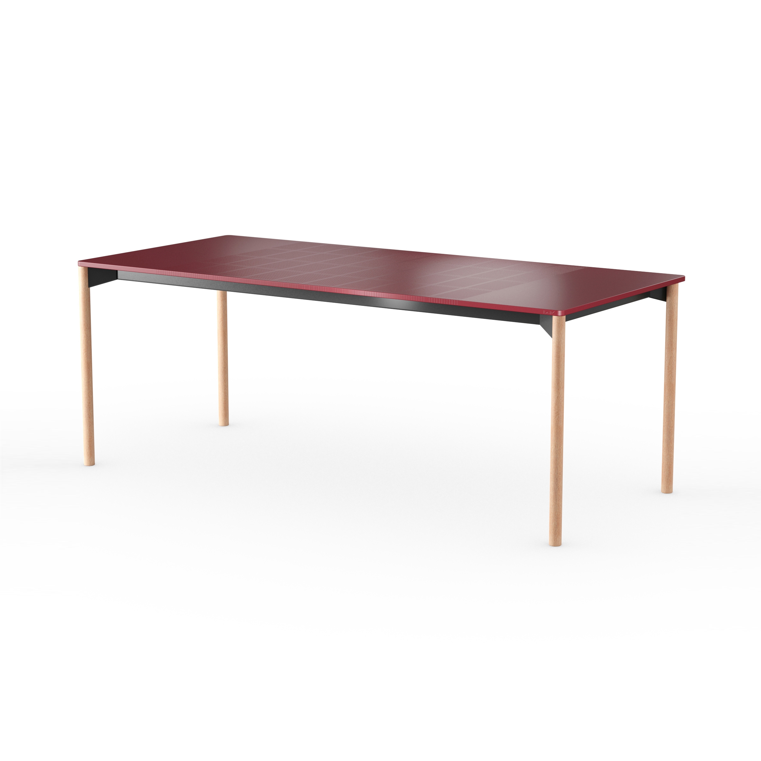 iLAIK extendable table 200 - sienna red/rounded/oak