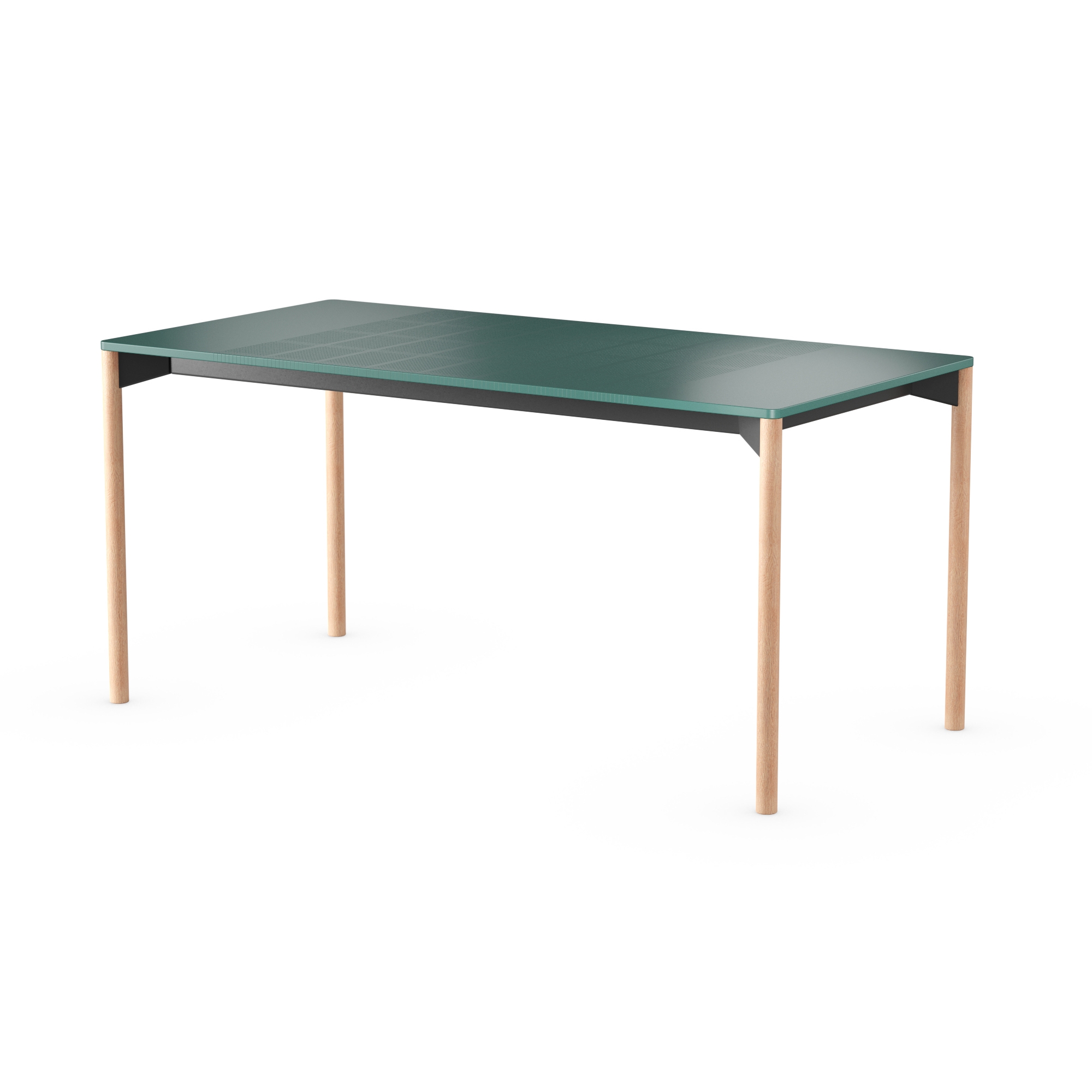 Mostrar el producto iLAIK extendable table 160 - oak/rounded/ emerald green del fabricante LAIK