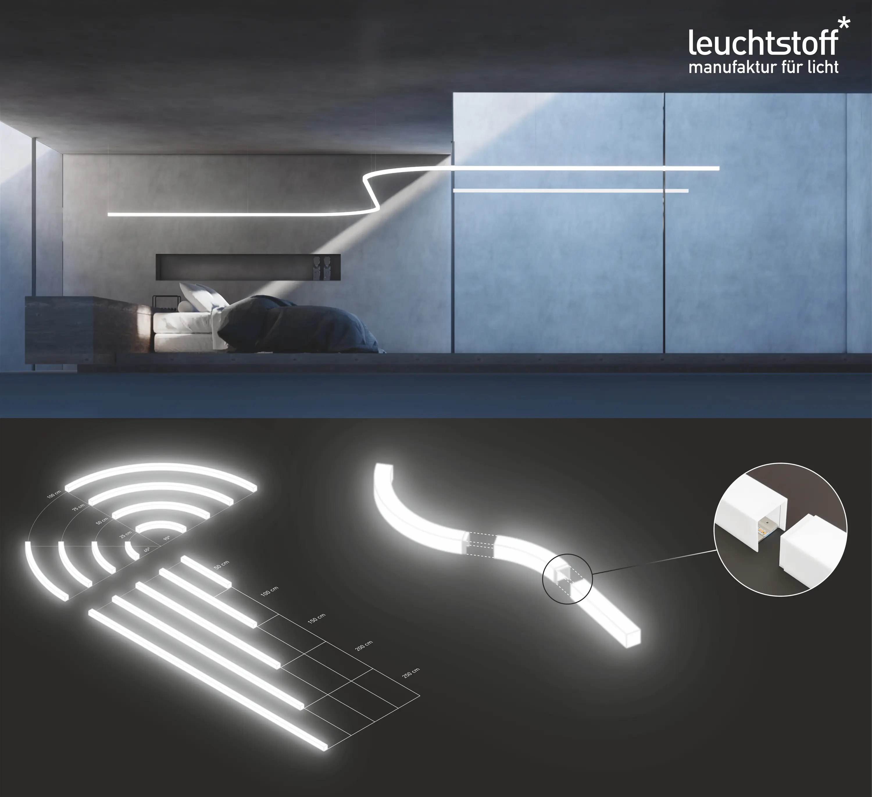 leuchtstoff - Luce di linea a LED stecca LL 500 - 2000