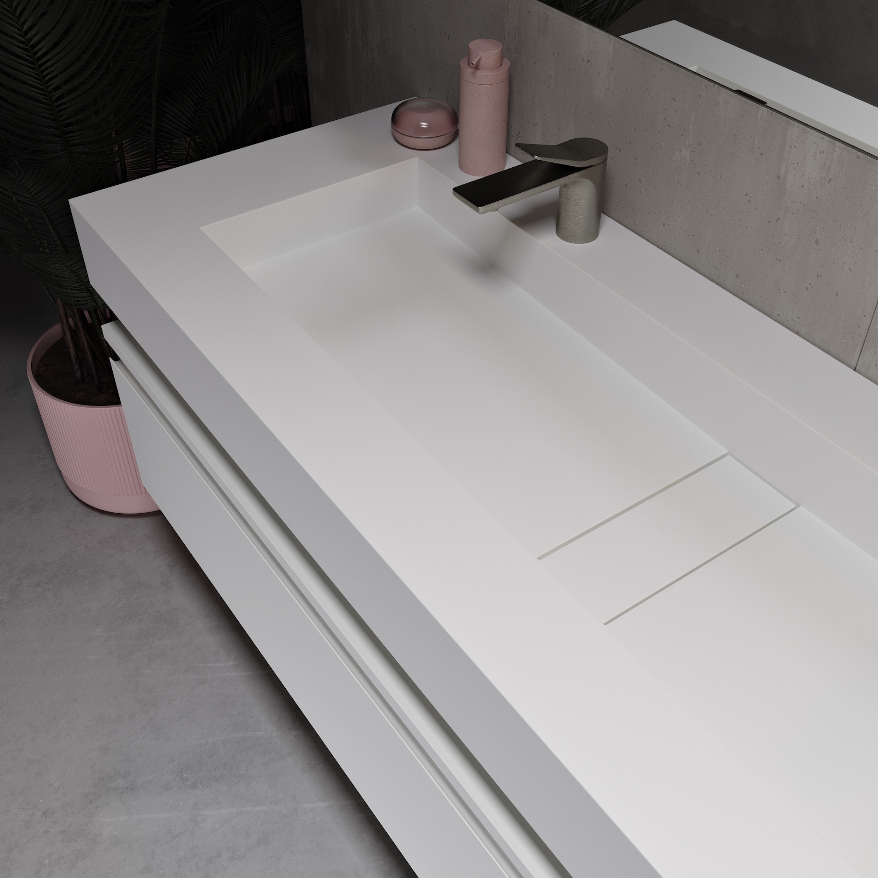 Mostrar el producto CORIAN® | Lavabo suspendido Hatysa de DuPont™ Corian® del fabricante Riluxa